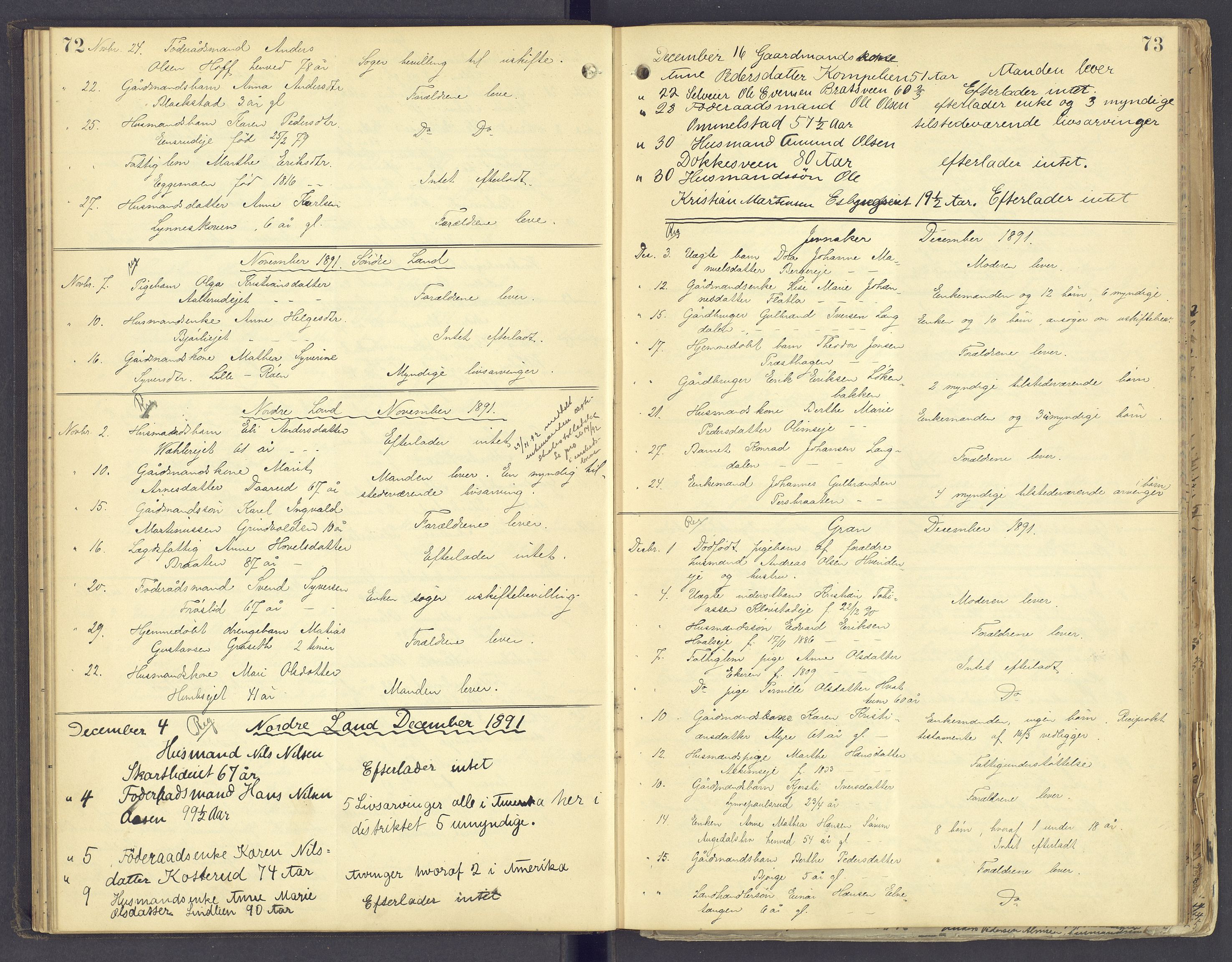 Hadeland og Land tingrett, AV/SAH-TING-010/J/Jg/L0006: Dødsfallsprotokoll, 1886-1896, s. 72-73