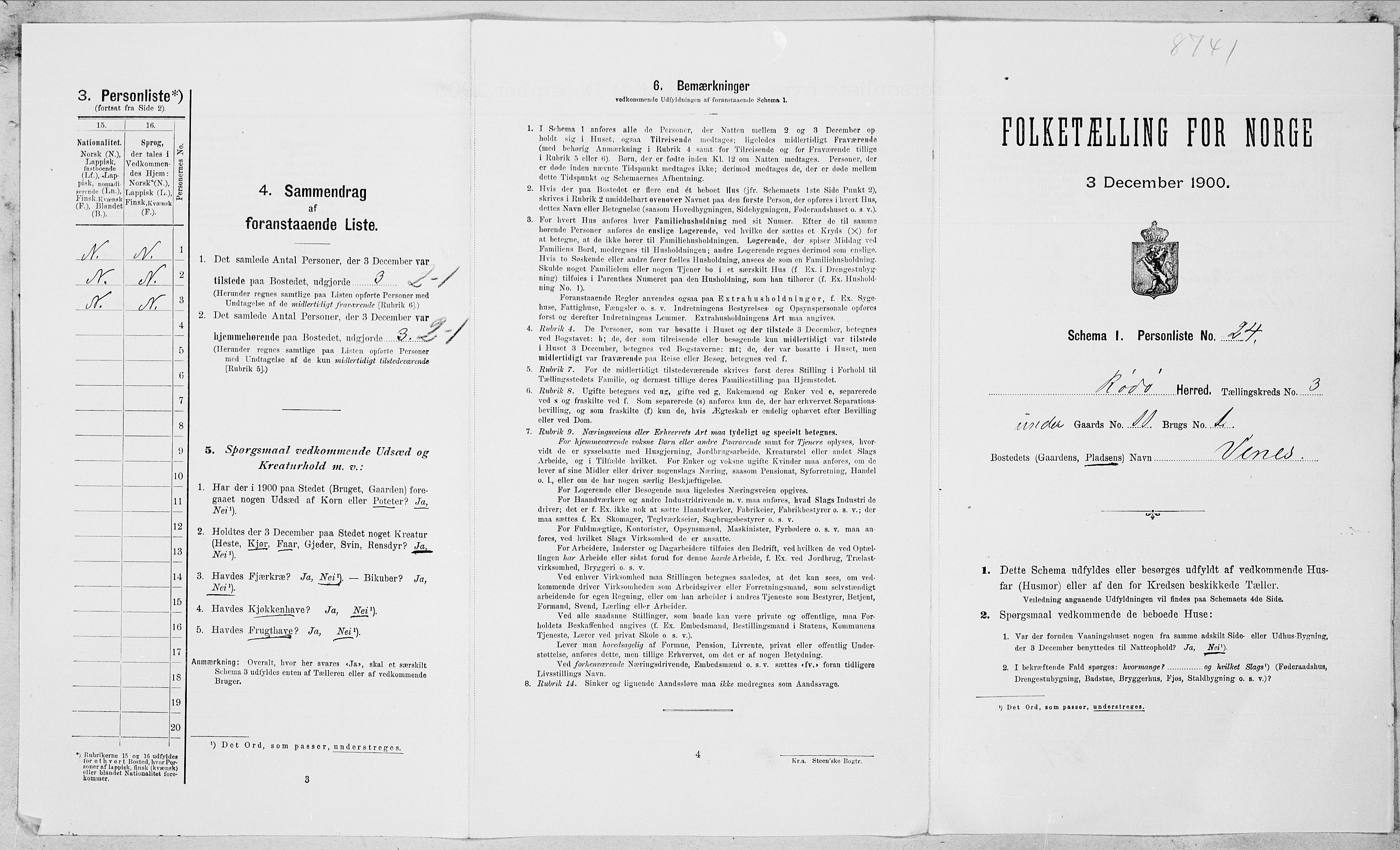 SAT, Folketelling 1900 for 1836 Rødøy herred, 1900, s. 334