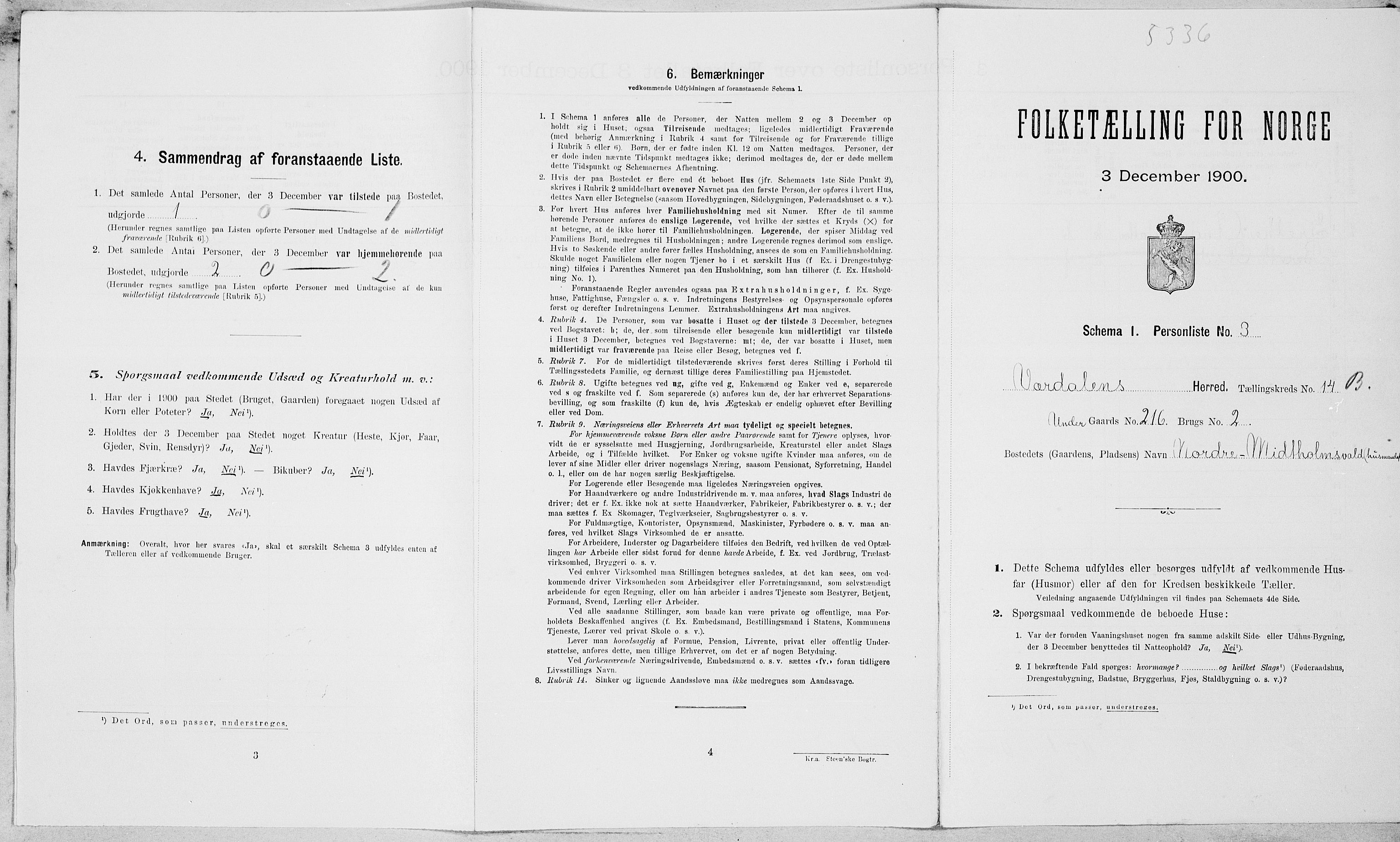 SAT, Folketelling 1900 for 1721 Verdal herred, 1900, s. 1859