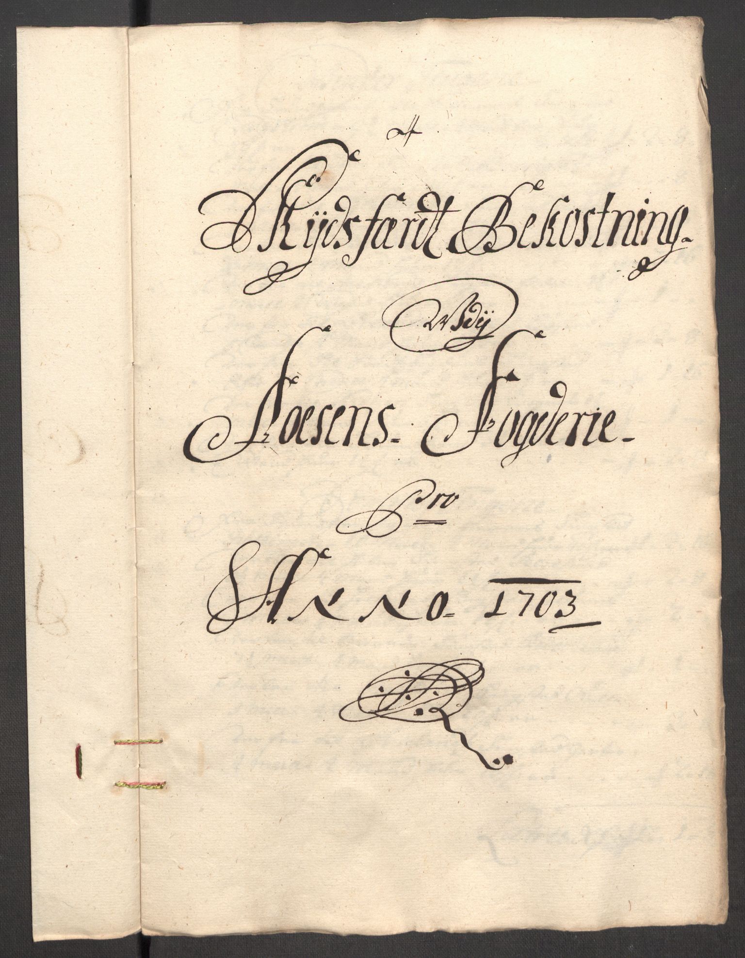 Rentekammeret inntil 1814, Reviderte regnskaper, Fogderegnskap, RA/EA-4092/R57/L3855: Fogderegnskap Fosen, 1702-1703, s. 373