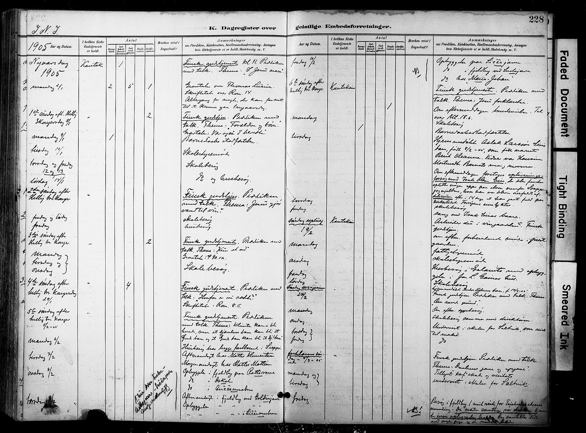Kautokeino sokneprestembete, AV/SATØ-S-1340/H/Ha/L0005.kirke: Ministerialbok nr. 5, 1896-1916, s. 228