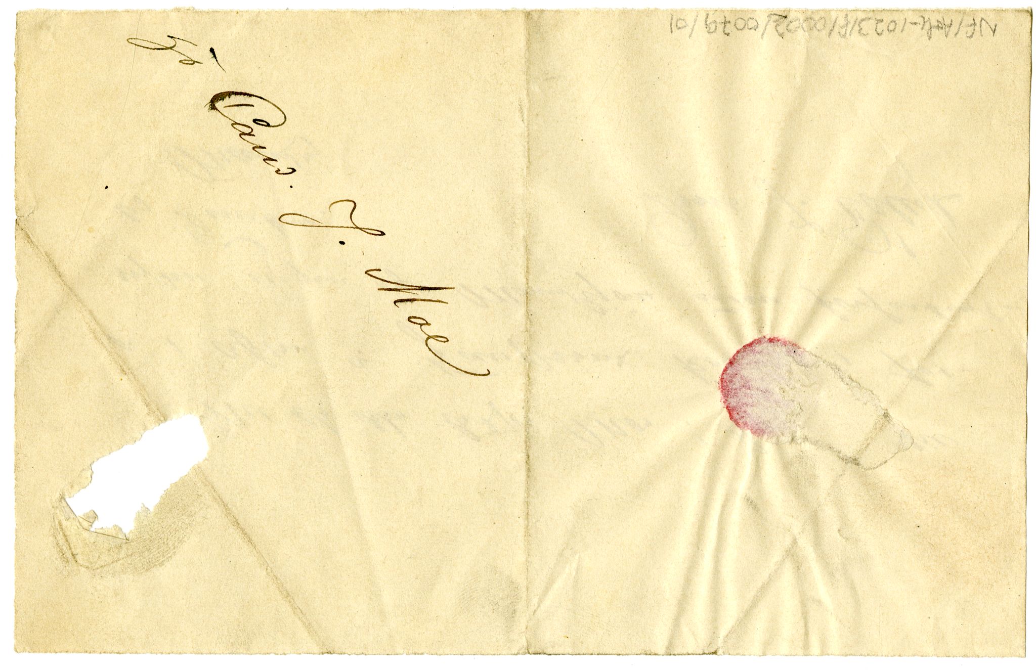 Diderik Maria Aalls brevsamling, NF/Ark-1023/F/L0002: D.M. Aalls brevsamling. B - C, 1799-1889, s. 384