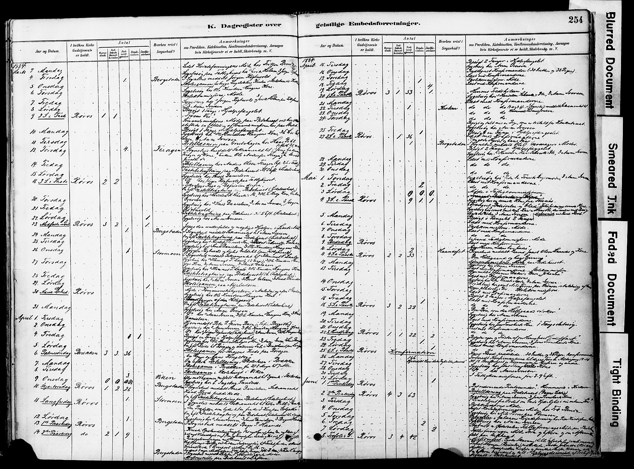 Ministerialprotokoller, klokkerbøker og fødselsregistre - Sør-Trøndelag, AV/SAT-A-1456/681/L0933: Ministerialbok nr. 681A11, 1879-1890, s. 254