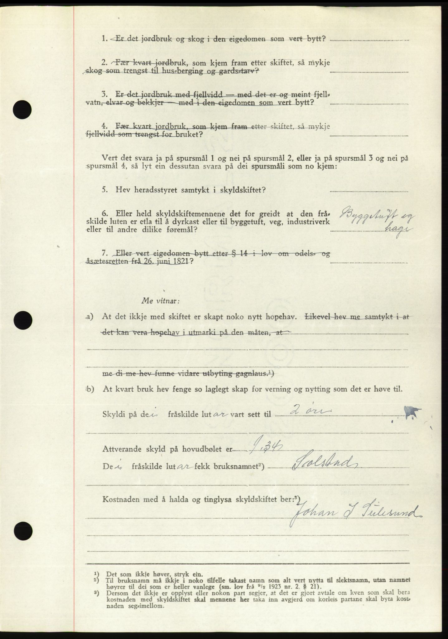 Søre Sunnmøre sorenskriveri, AV/SAT-A-4122/1/2/2C/L0081: Pantebok nr. 7A, 1947-1948, Dagboknr: 1605/1947