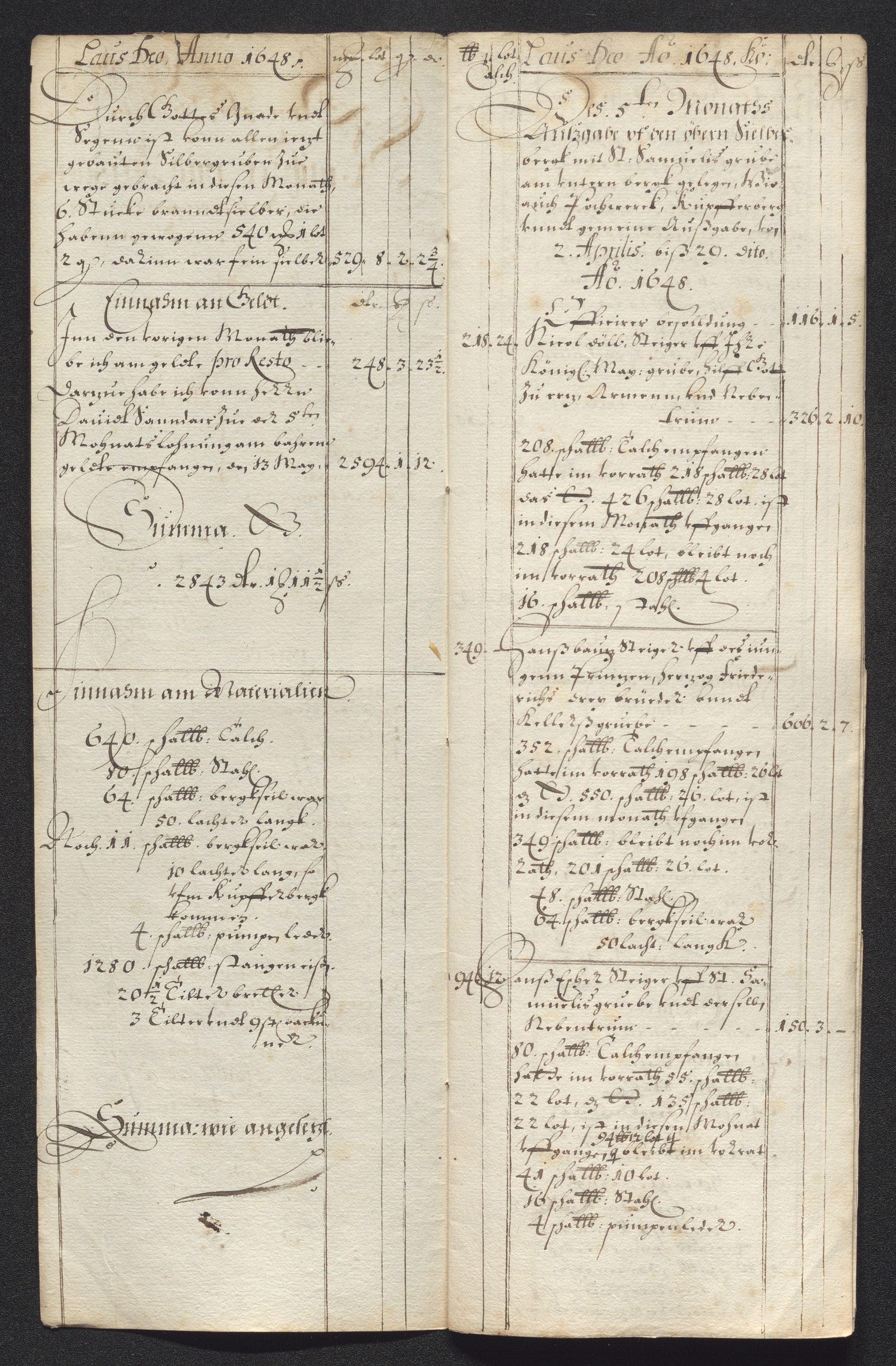 Kongsberg Sølvverk 1623-1816, AV/SAKO-EA-3135/001/D/Dc/Dcd/L0022: Utgiftsregnskap for gruver m.m., 1647-1648, s. 849