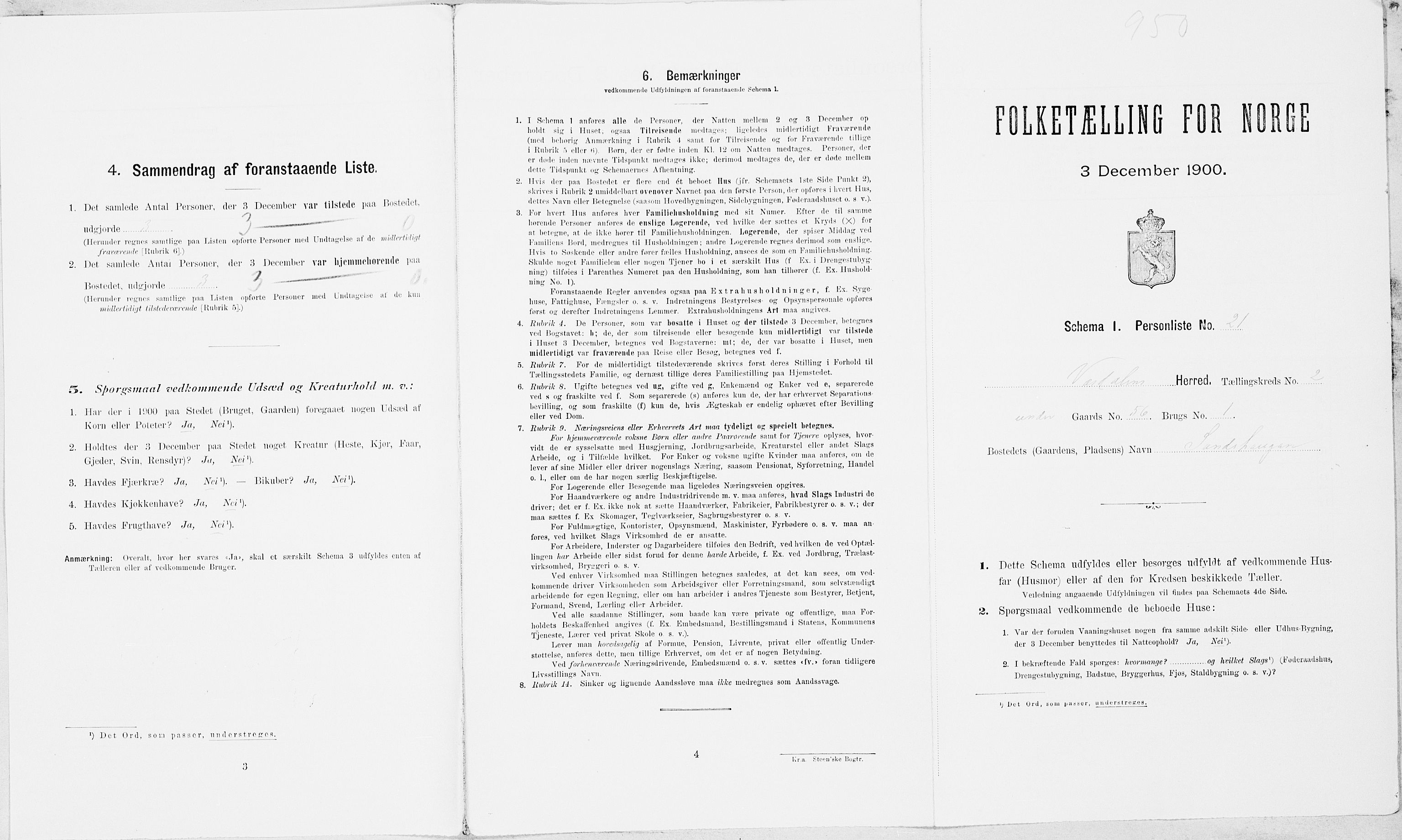 SAT, Folketelling 1900 for 1721 Verdal herred, 1900, s. 353