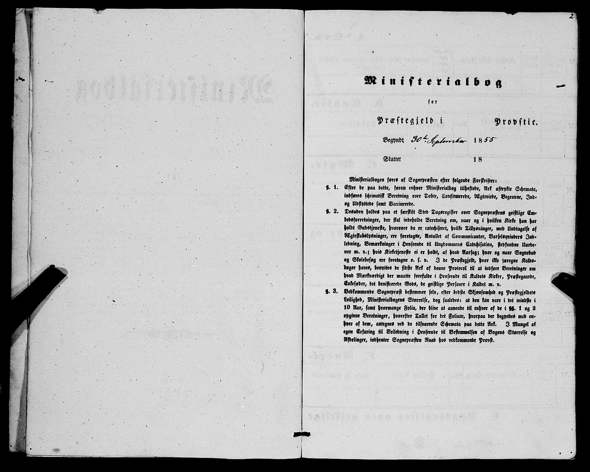 Askøy Sokneprestembete, SAB/A-74101/H/Ha/Haa/Haaa/L0012: Ministerialbok nr. A 12, 1855-1877, s. 2