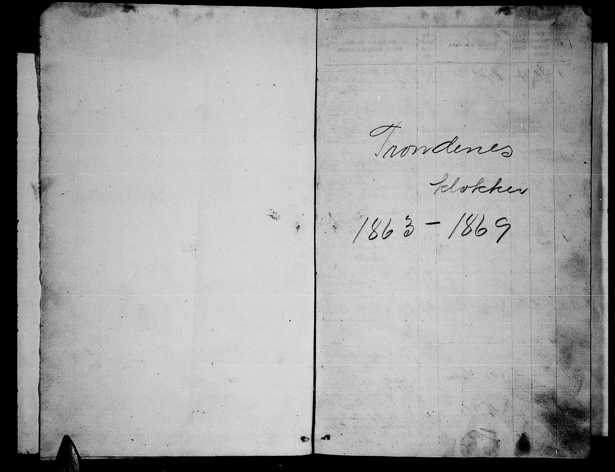 Trondenes sokneprestkontor, SATØ/S-1319/H/Hb/L0008klokker: Klokkerbok nr. 8, 1863-1869