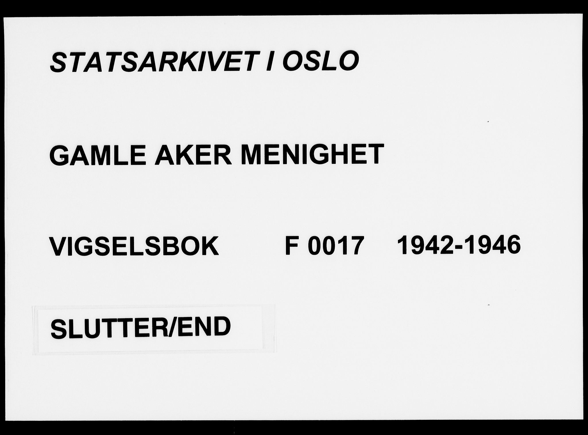 Gamle Aker prestekontor Kirkebøker, SAO/A-10617a/F/L0023: Ministerialbok nr. 23, 1942-1946