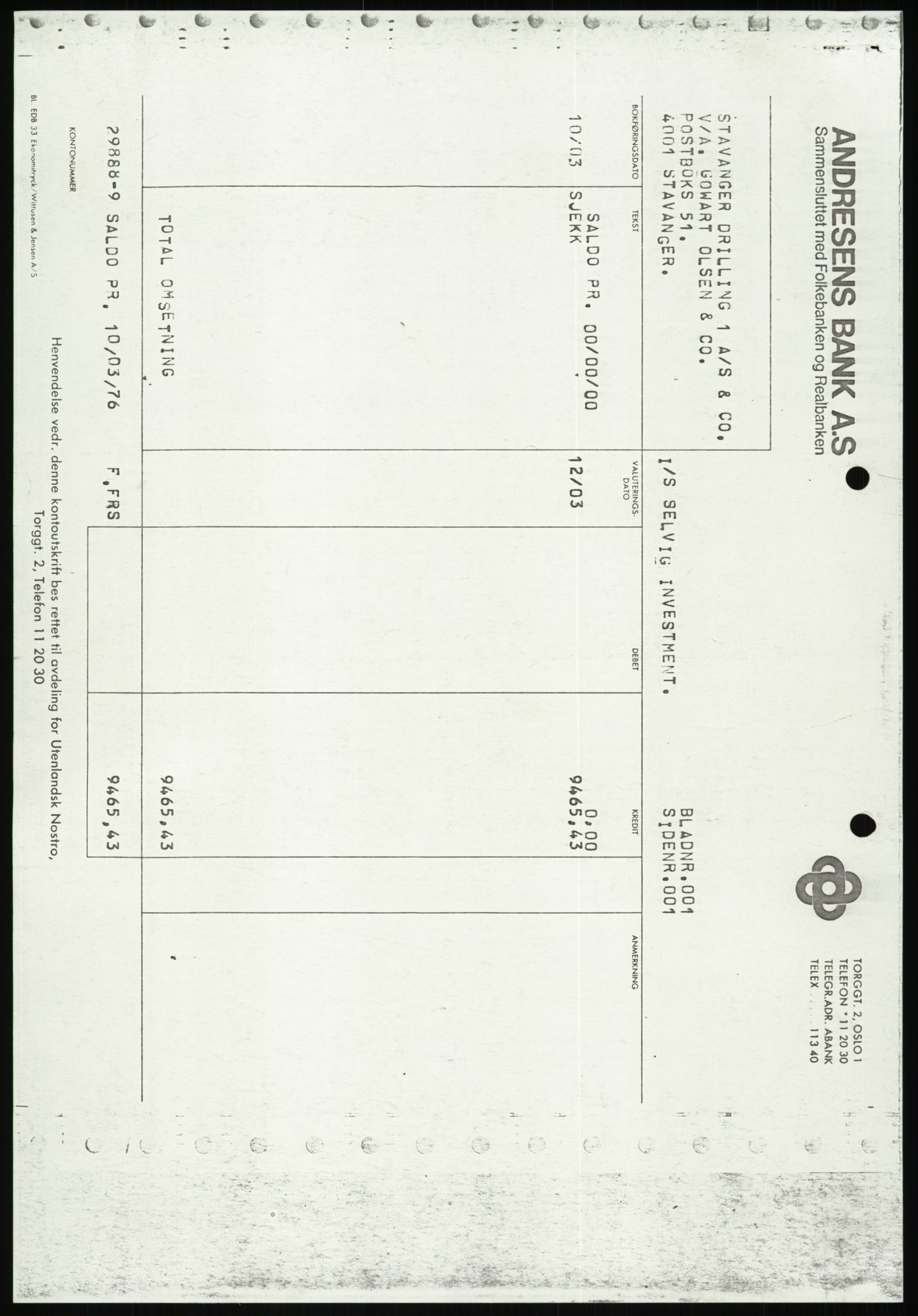 Pa 1503 - Stavanger Drilling AS, AV/SAST-A-101906/D/L0007: Korrespondanse og saksdokumenter, 1974-1981, s. 494