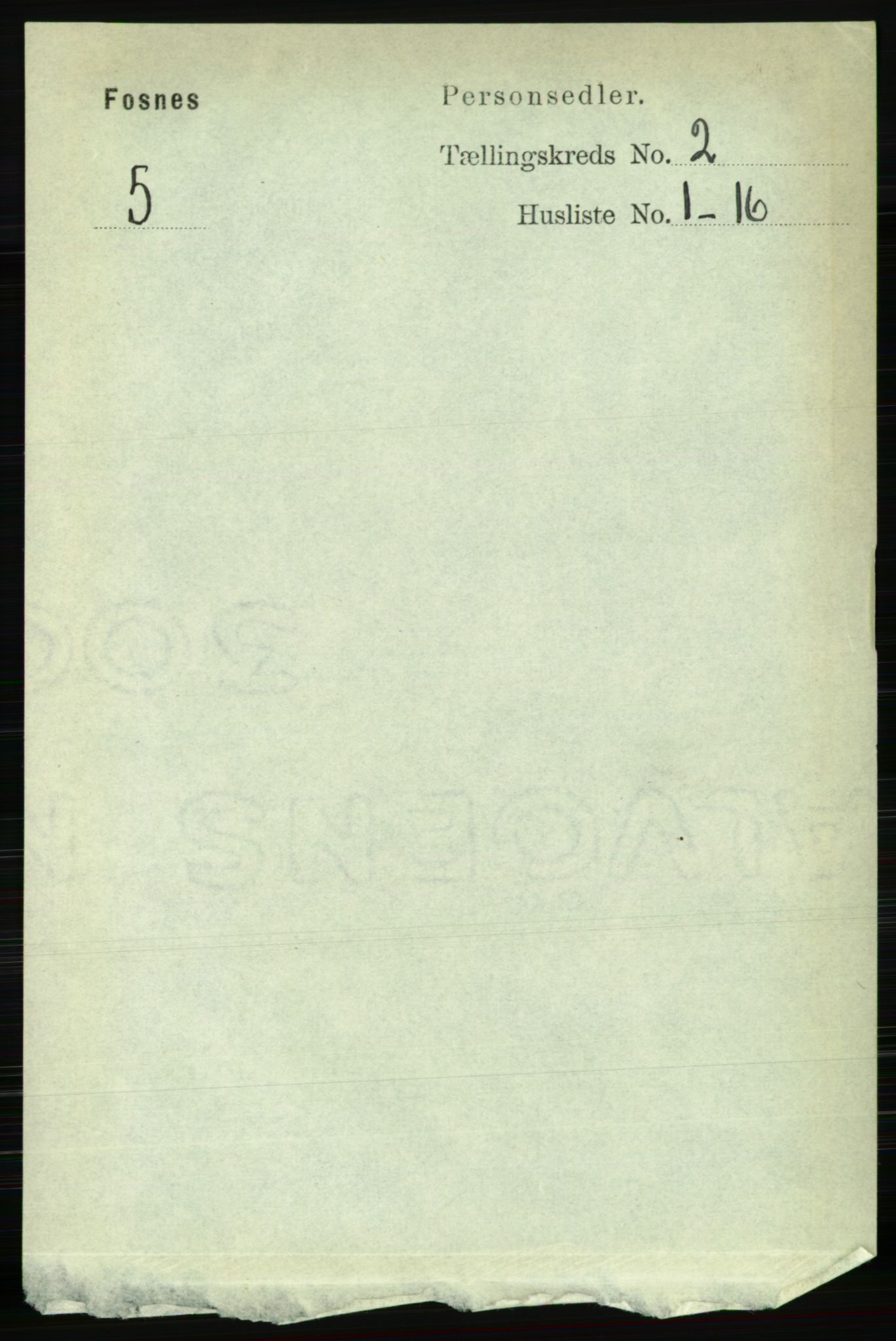 RA, Folketelling 1891 for 1748 Fosnes herred, 1891, s. 400