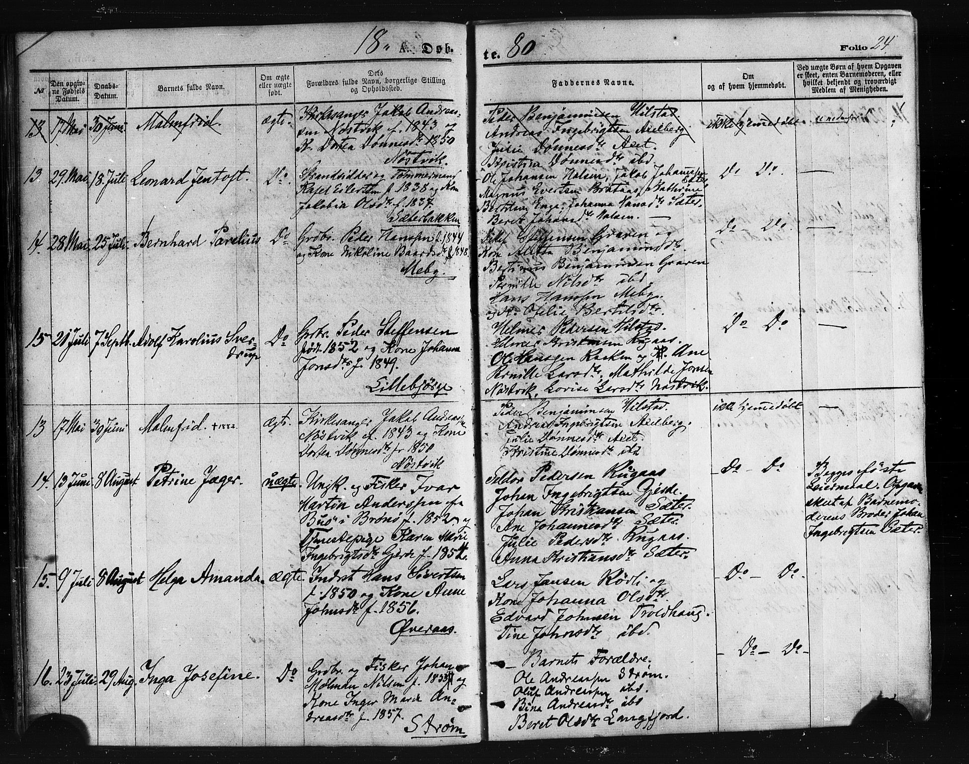 Ministerialprotokoller, klokkerbøker og fødselsregistre - Nordland, AV/SAT-A-1459/814/L0225: Ministerialbok nr. 814A06, 1875-1885, s. 24