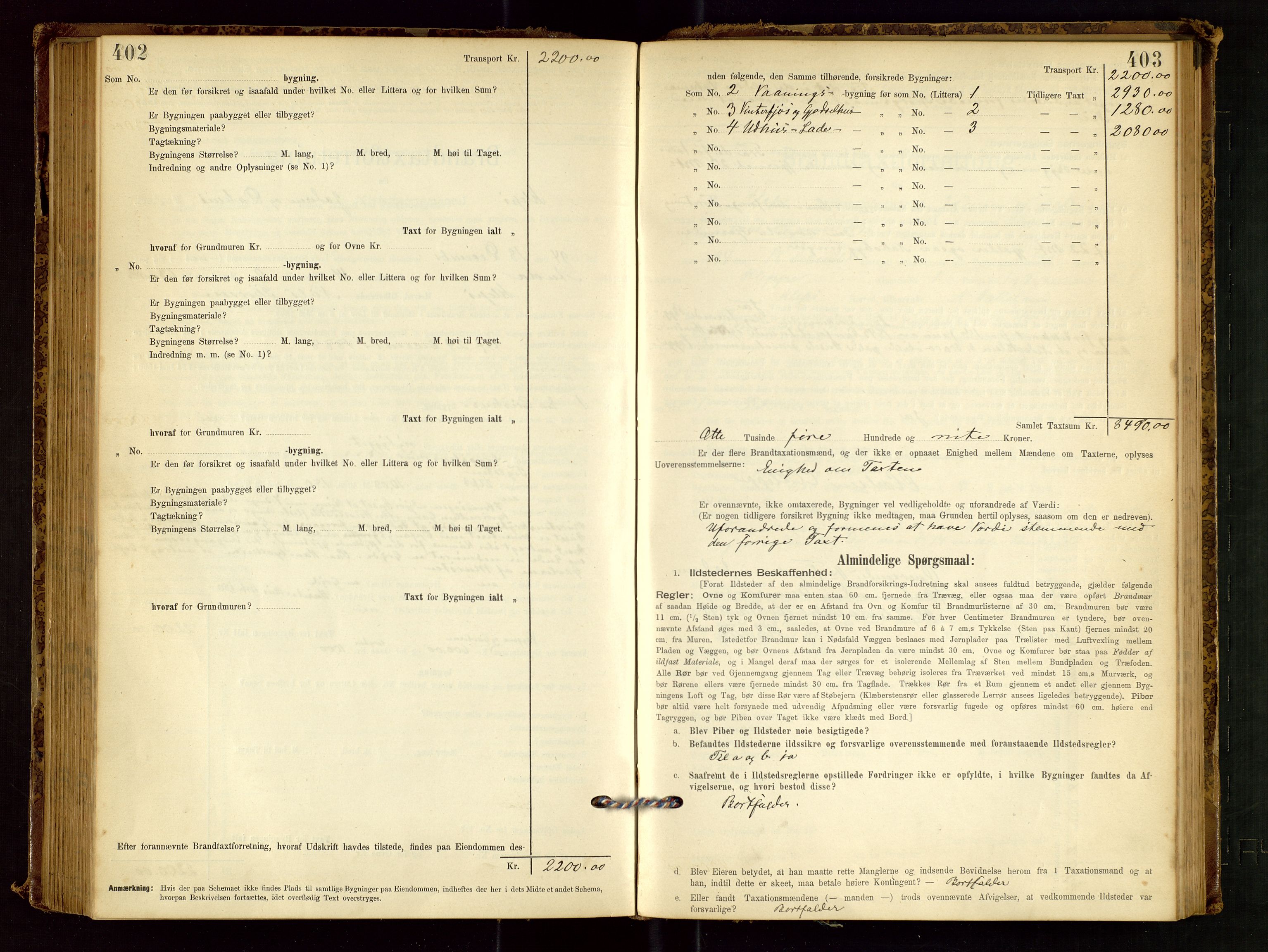 Klepp lensmannskontor, SAST/A-100163/Goc/L0001: "Brandtaxationsprotokol" m/register, 1895-1898, s. 402-403