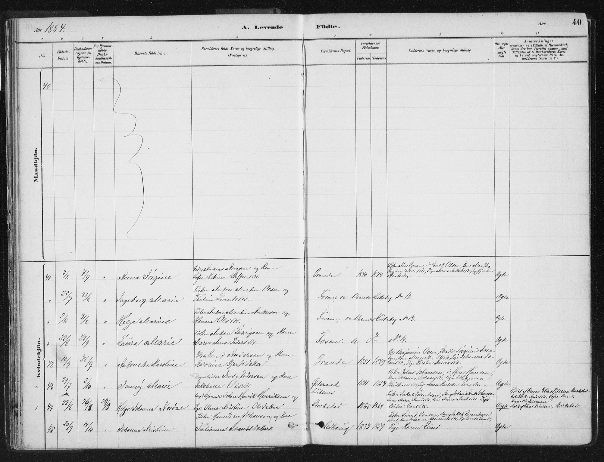 Ministerialprotokoller, klokkerbøker og fødselsregistre - Sør-Trøndelag, SAT/A-1456/659/L0739: Ministerialbok nr. 659A09, 1879-1893, s. 40