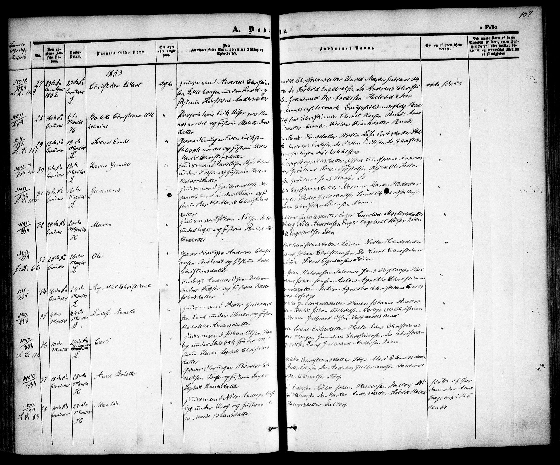 Høland prestekontor Kirkebøker, AV/SAO-A-10346a/F/Fa/L0009: Ministerialbok nr. I 9, 1846-1853, s. 107