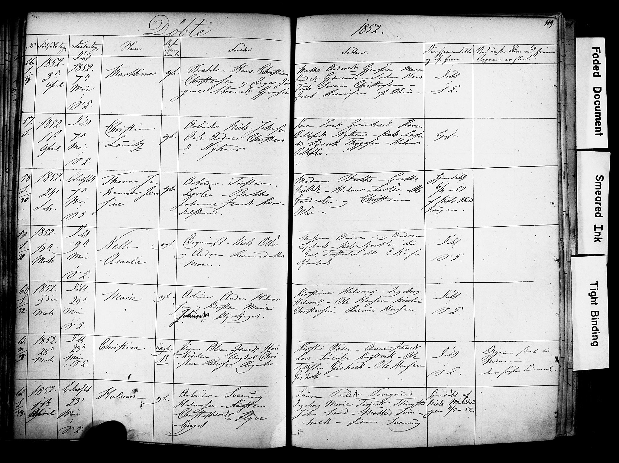 Solum kirkebøker, SAKO/A-306/F/Fa/L0006: Ministerialbok nr. I 6, 1844-1855, s. 119