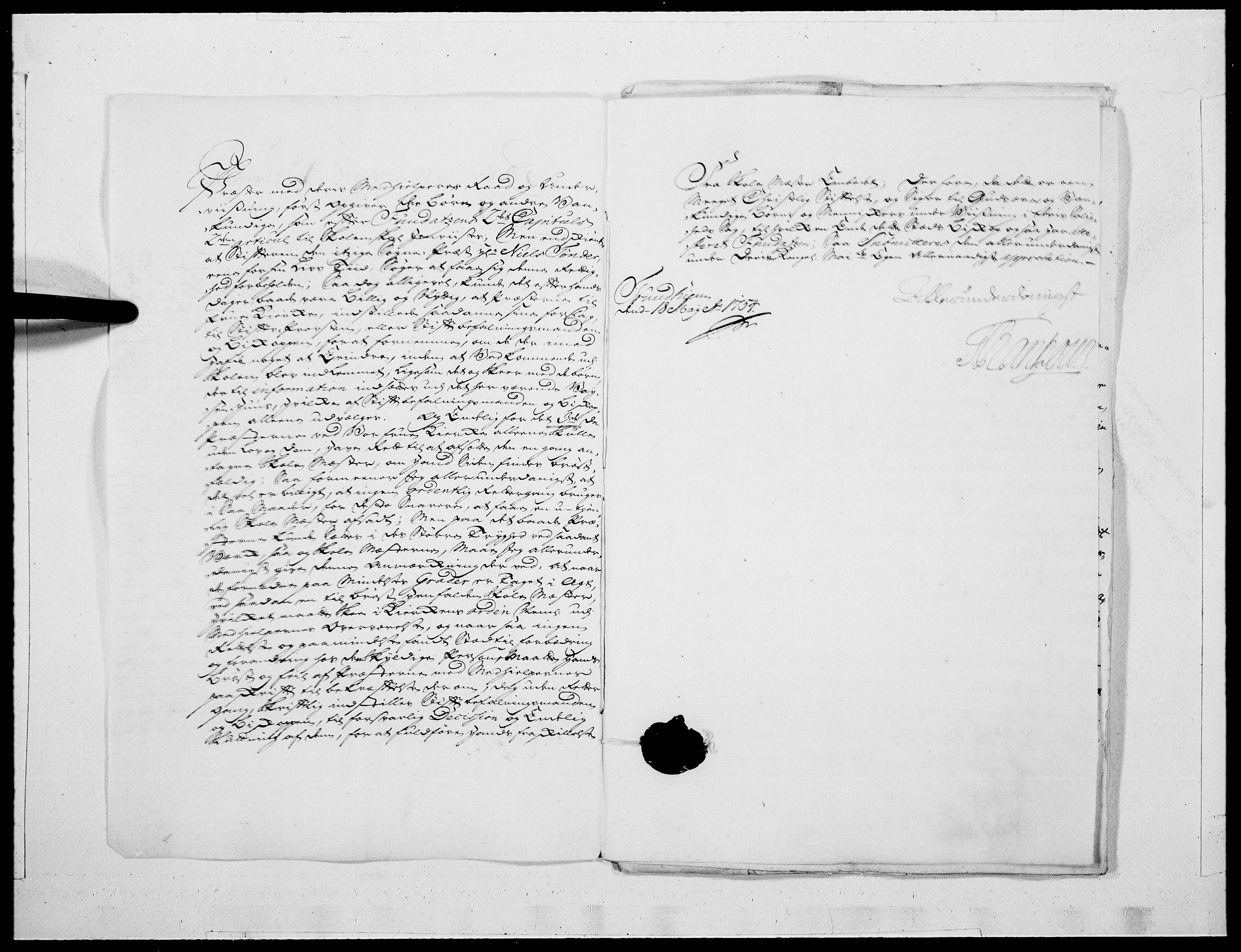 Danske Kanselli 1572-1799, AV/RA-EA-3023/F/Fc/Fcc/Fcca/L0167: Norske innlegg 1572-1799, 1754, s. 13