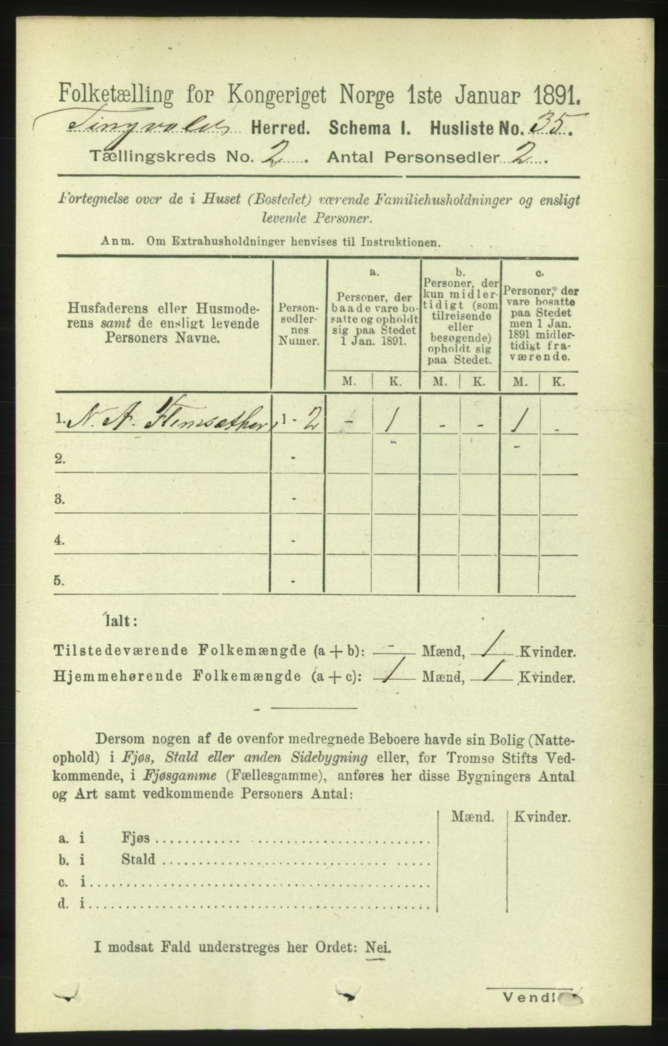 RA, Folketelling 1891 for 1560 Tingvoll herred, 1891, s. 557