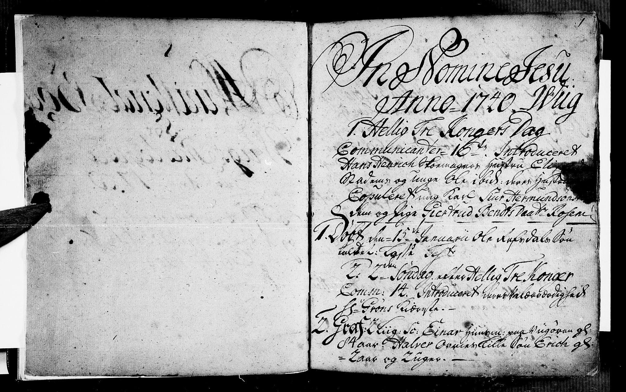 Vik sokneprestembete, SAB/A-81501: Ministerialbok nr. A 2 /1, 1740-1757, s. 1