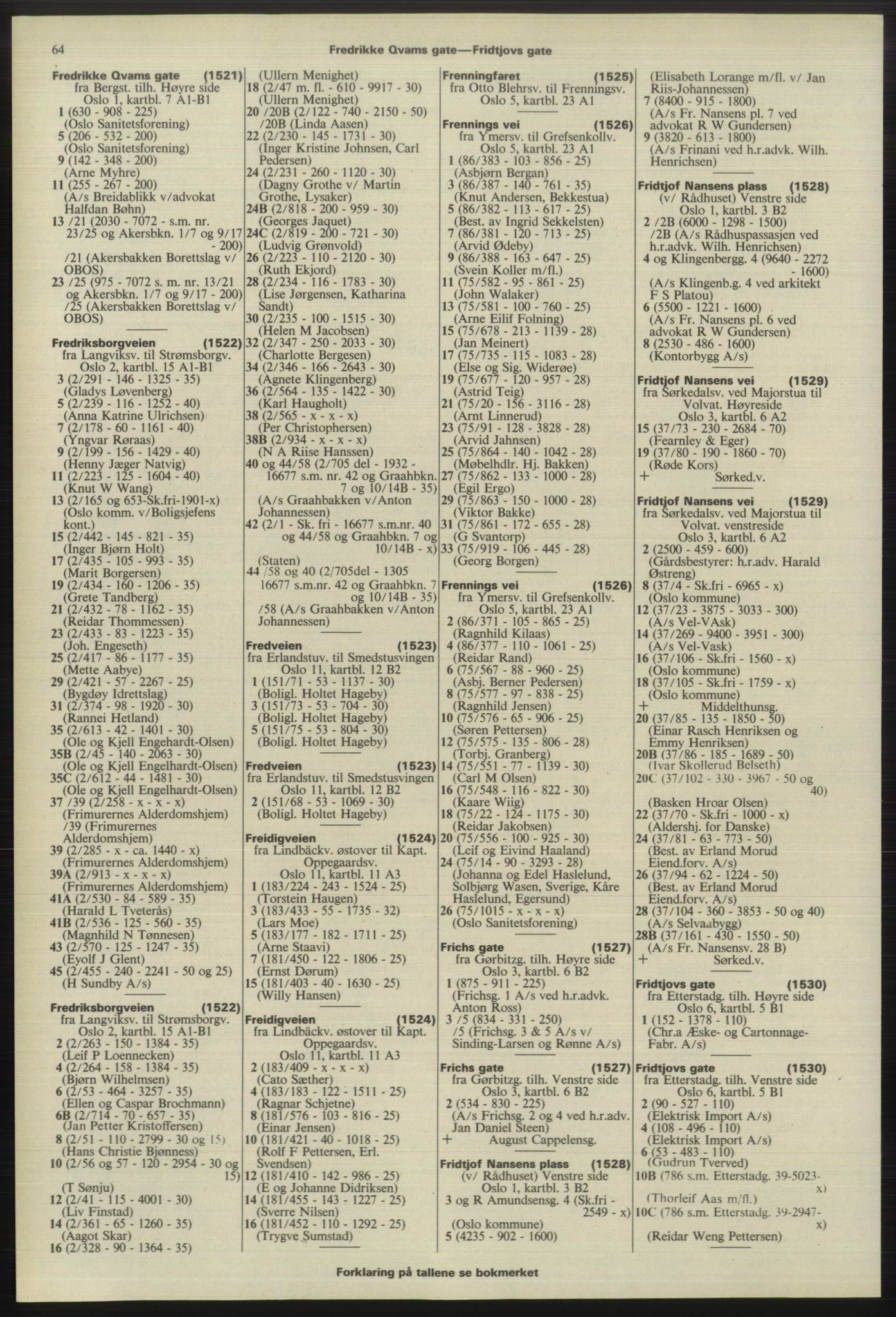 Kristiania/Oslo adressebok, PUBL/-, 1975-1976, s. 64