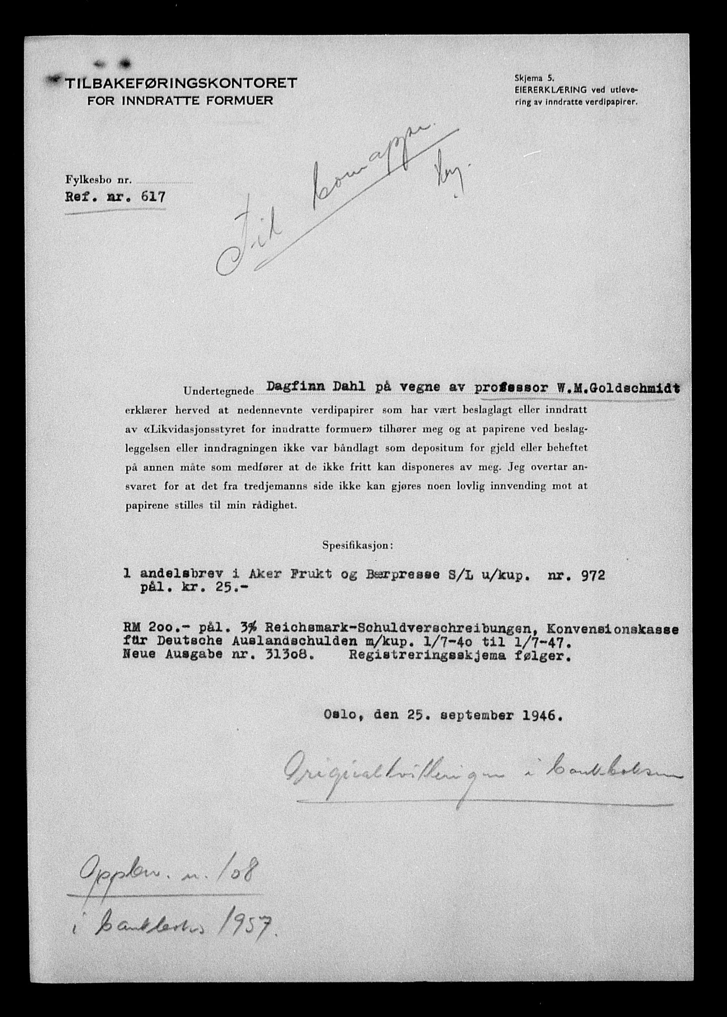 Justisdepartementet, Tilbakeføringskontoret for inndratte formuer, AV/RA-S-1564/H/Hc/Hcc/L0939: --, 1945-1947, s. 535