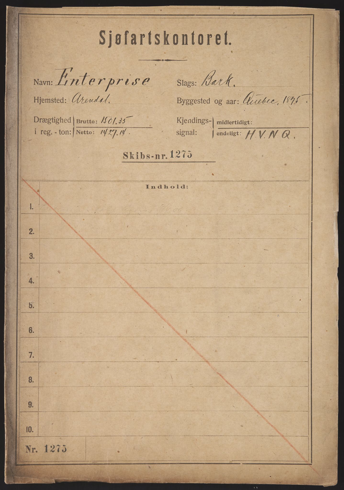 Sjøfartsdirektoratet med forløpere, skipsmapper slettede skip, RA/S-4998/F/Fa/L0298: --, 1867-1931, s. 356