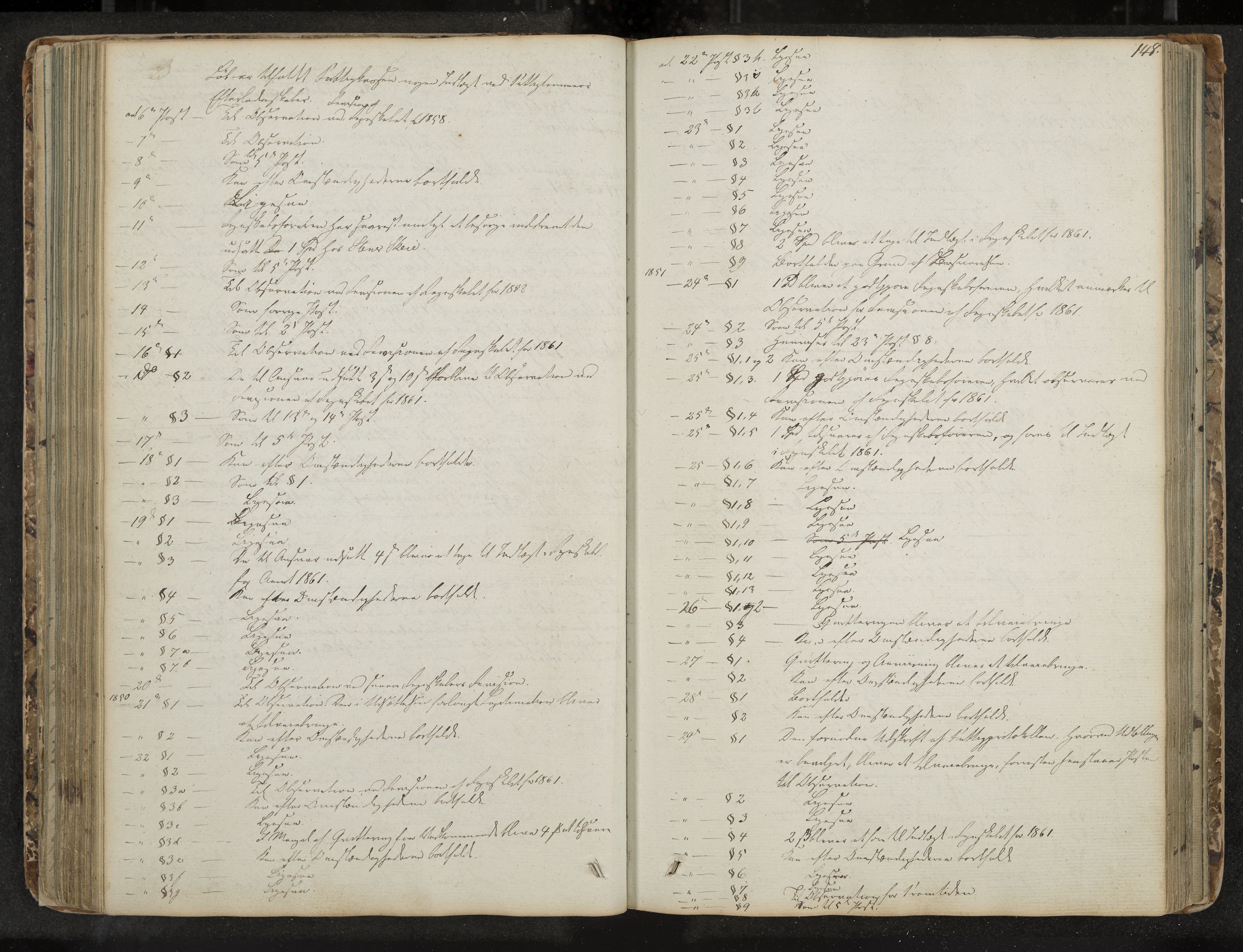 Seljord formannskap og sentraladministrasjon, IKAK/0828021/A/Aa/L0001: Møtebok med register, 1838-1879, s. 148