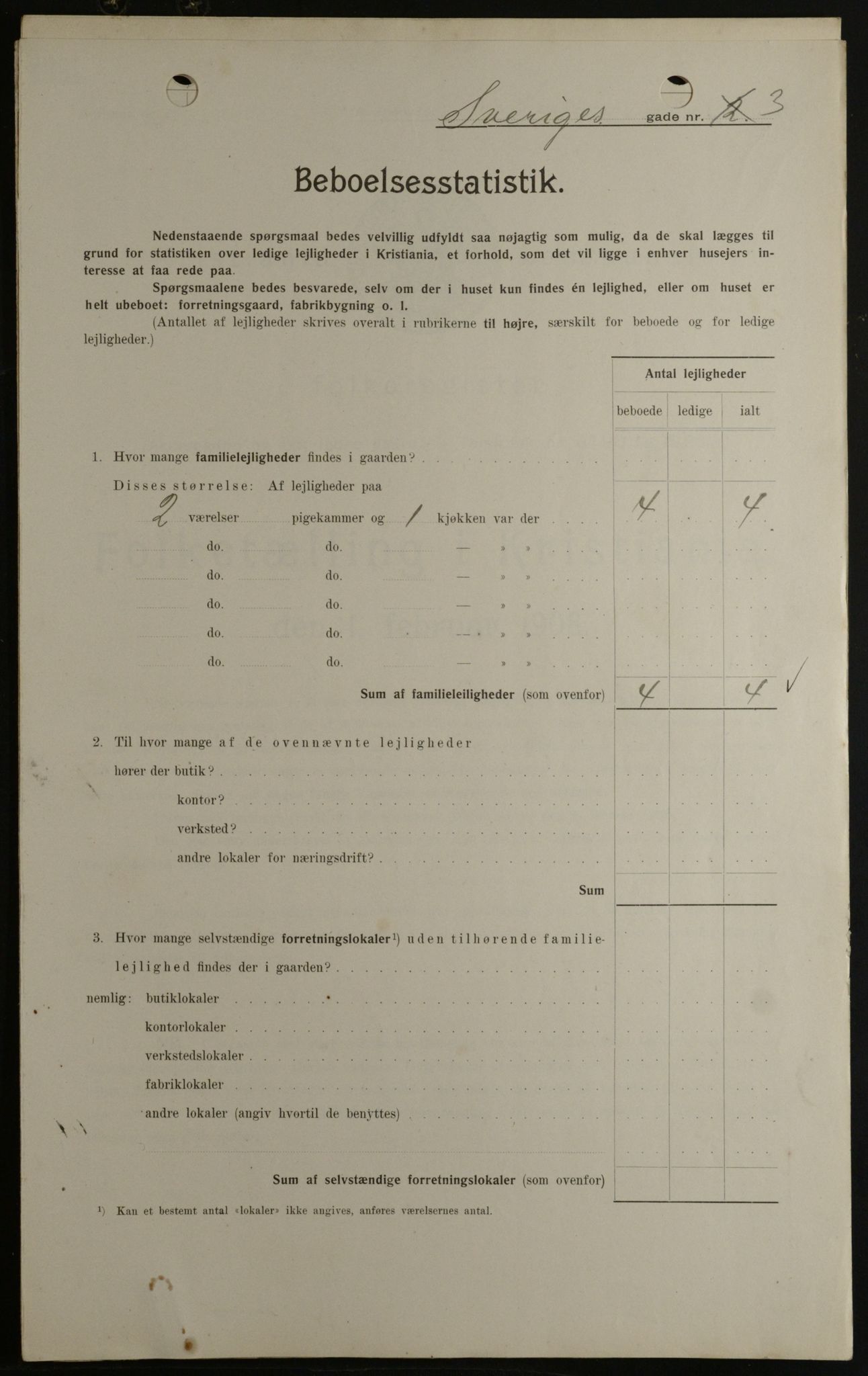 OBA, Kommunal folketelling 1.2.1908 for Kristiania kjøpstad, 1908, s. 95130