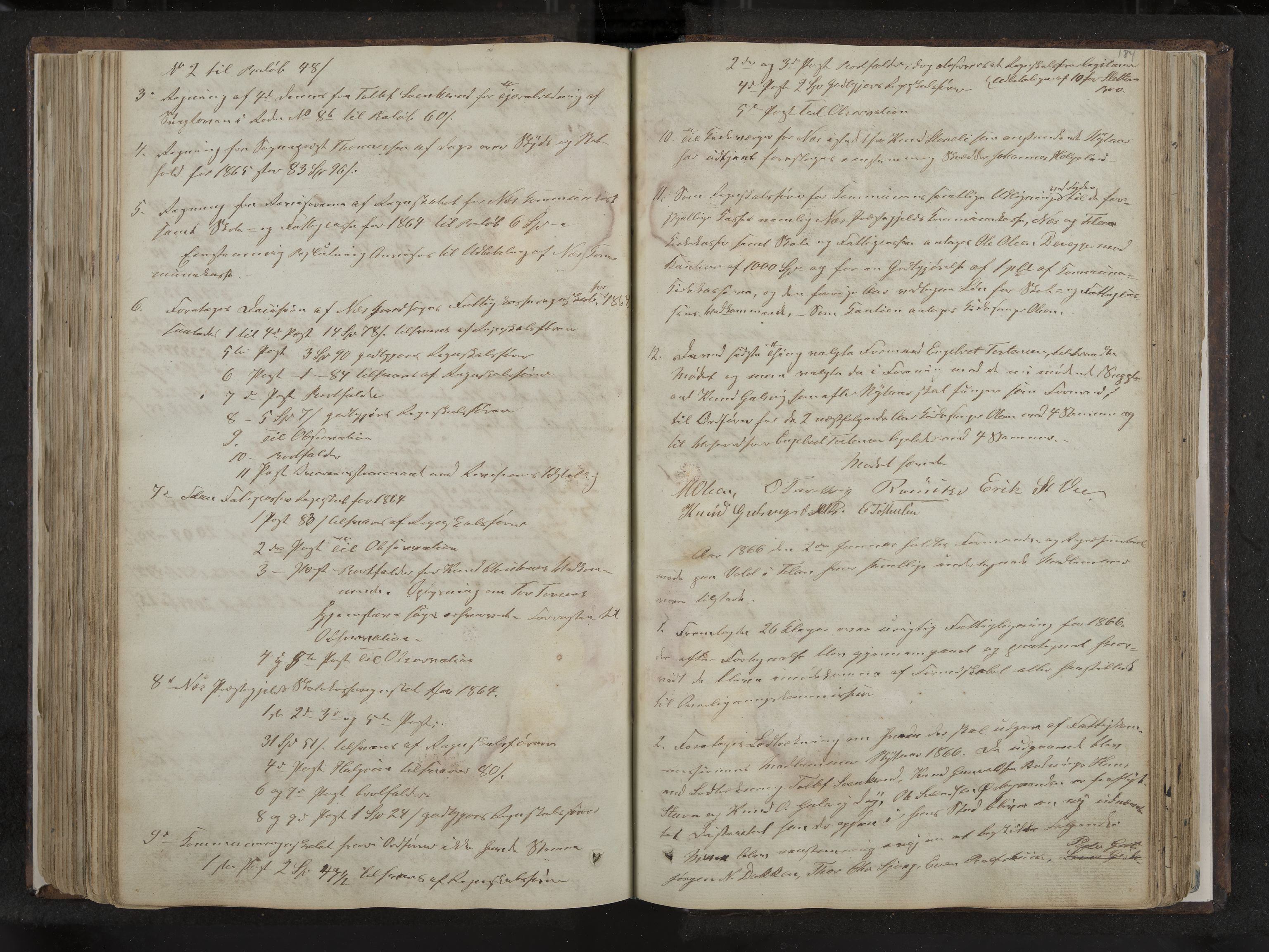 Nes formannskap og sentraladministrasjon, IKAK/0616021-1/A/Aa/L0001: Møtebok med register, 1838-1875, s. 184