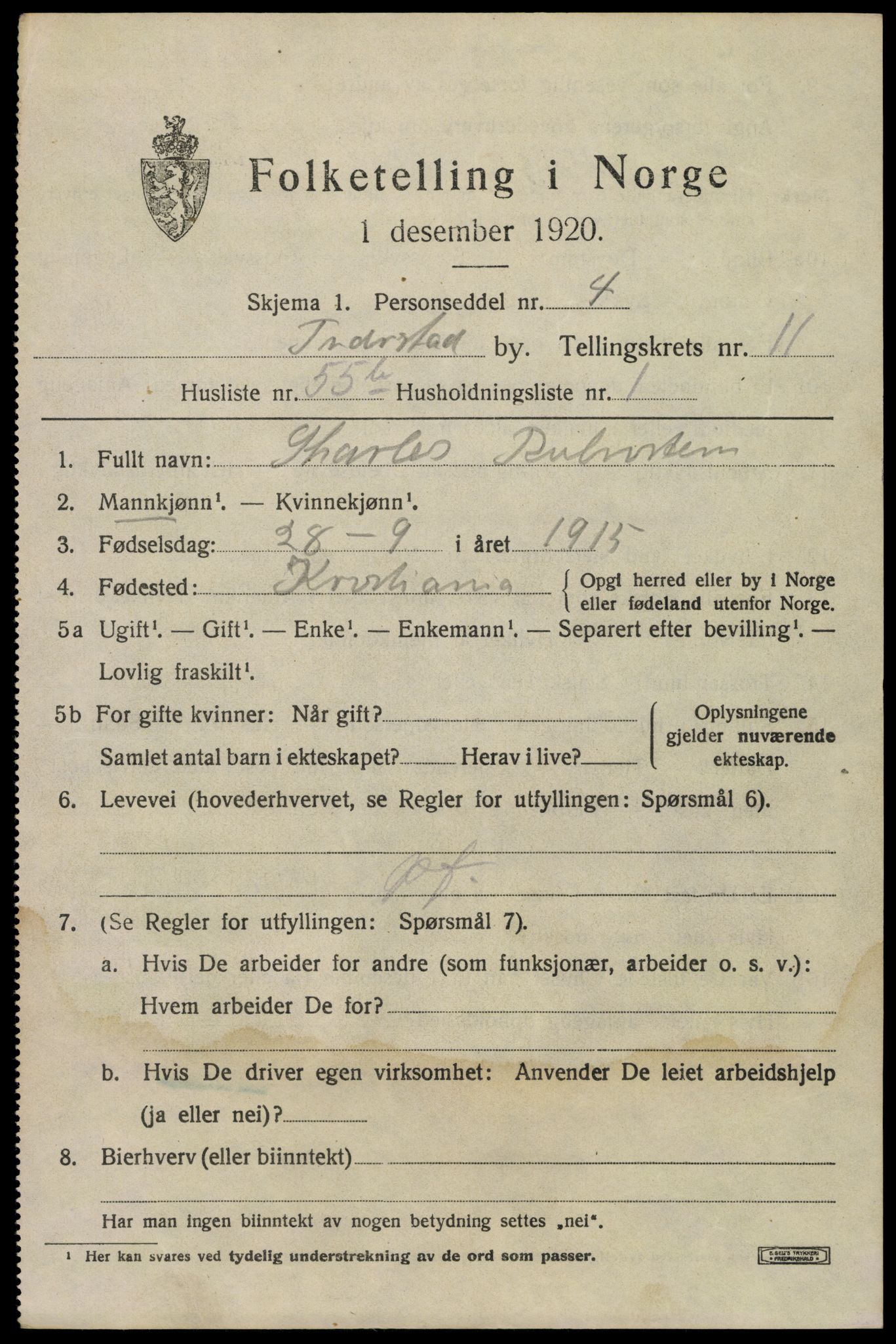 SAO, Folketelling 1920 for 0103 Fredrikstad kjøpstad, 1920, s. 29575