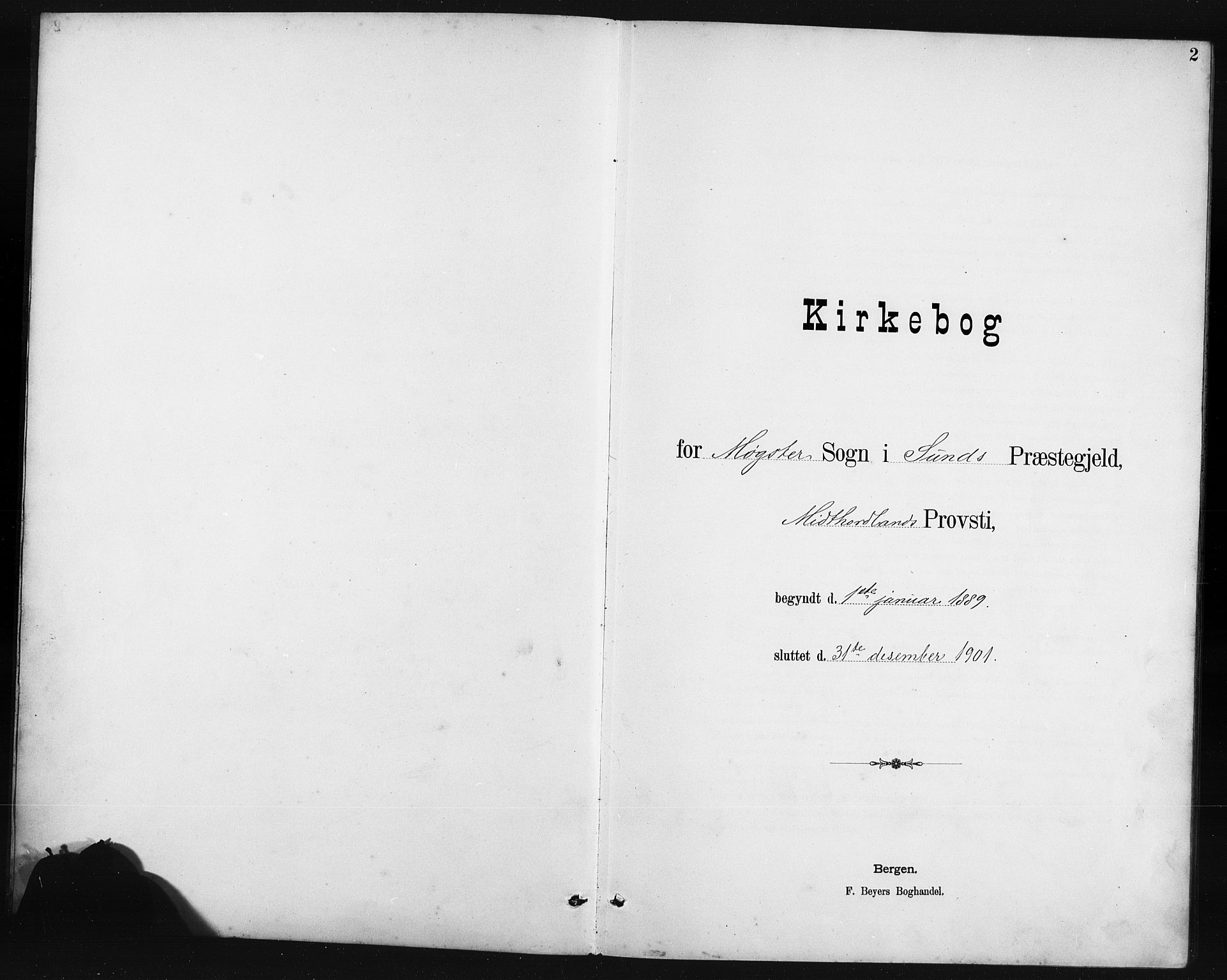 Austevoll Sokneprestembete, SAB/A-74201/H/Hab: Klokkerbok nr. B 4, 1889-1901, s. 2