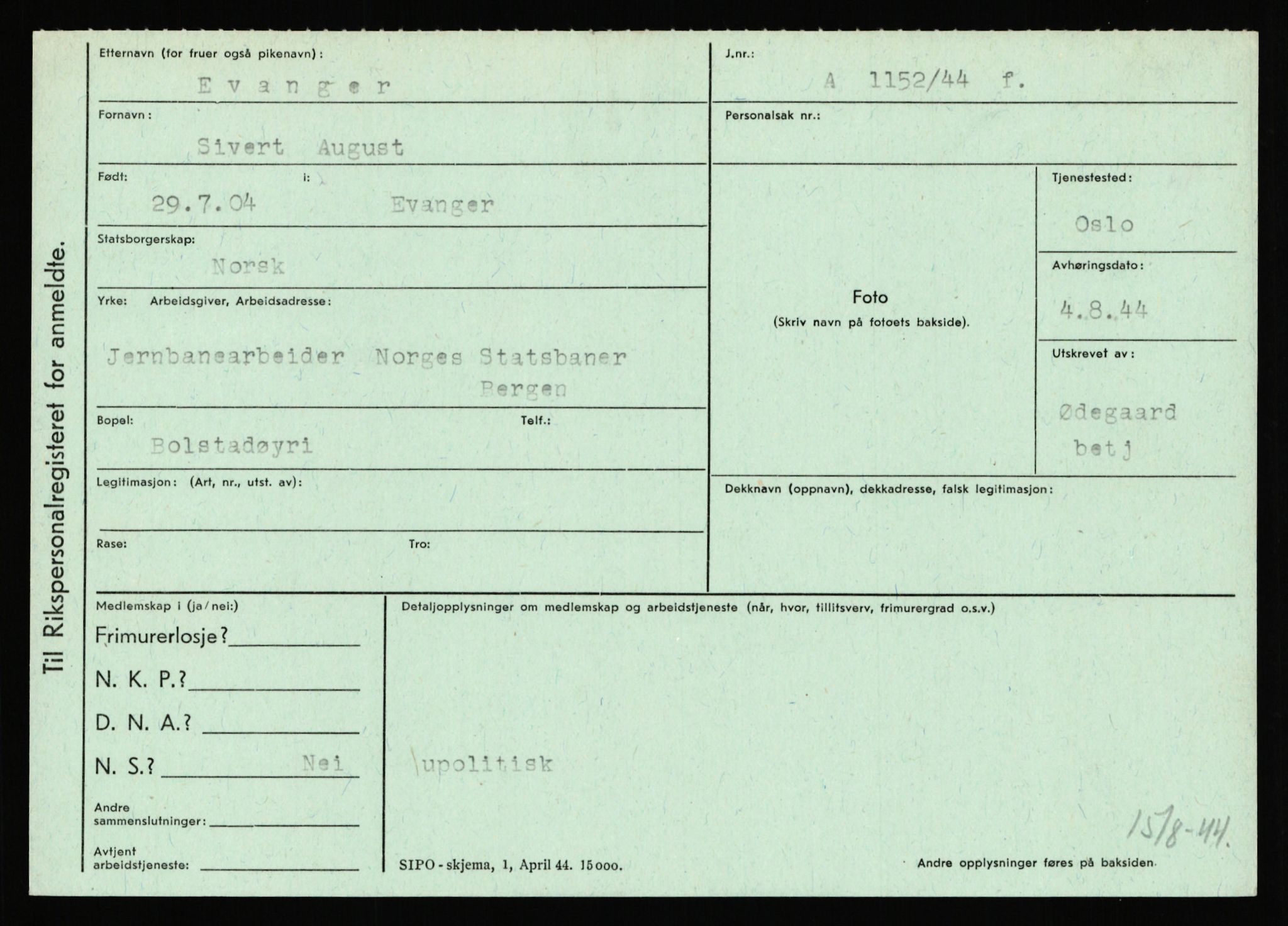 Statspolitiet - Hovedkontoret / Osloavdelingen, AV/RA-S-1329/C/Ca/L0004: Eid - funn av gjenstander	, 1943-1945, s. 2287