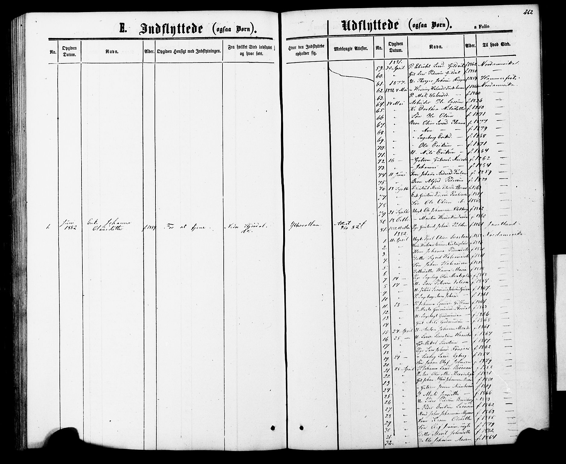 Ministerialprotokoller, klokkerbøker og fødselsregistre - Nord-Trøndelag, SAT/A-1458/706/L0049: Klokkerbok nr. 706C01, 1864-1895, s. 262