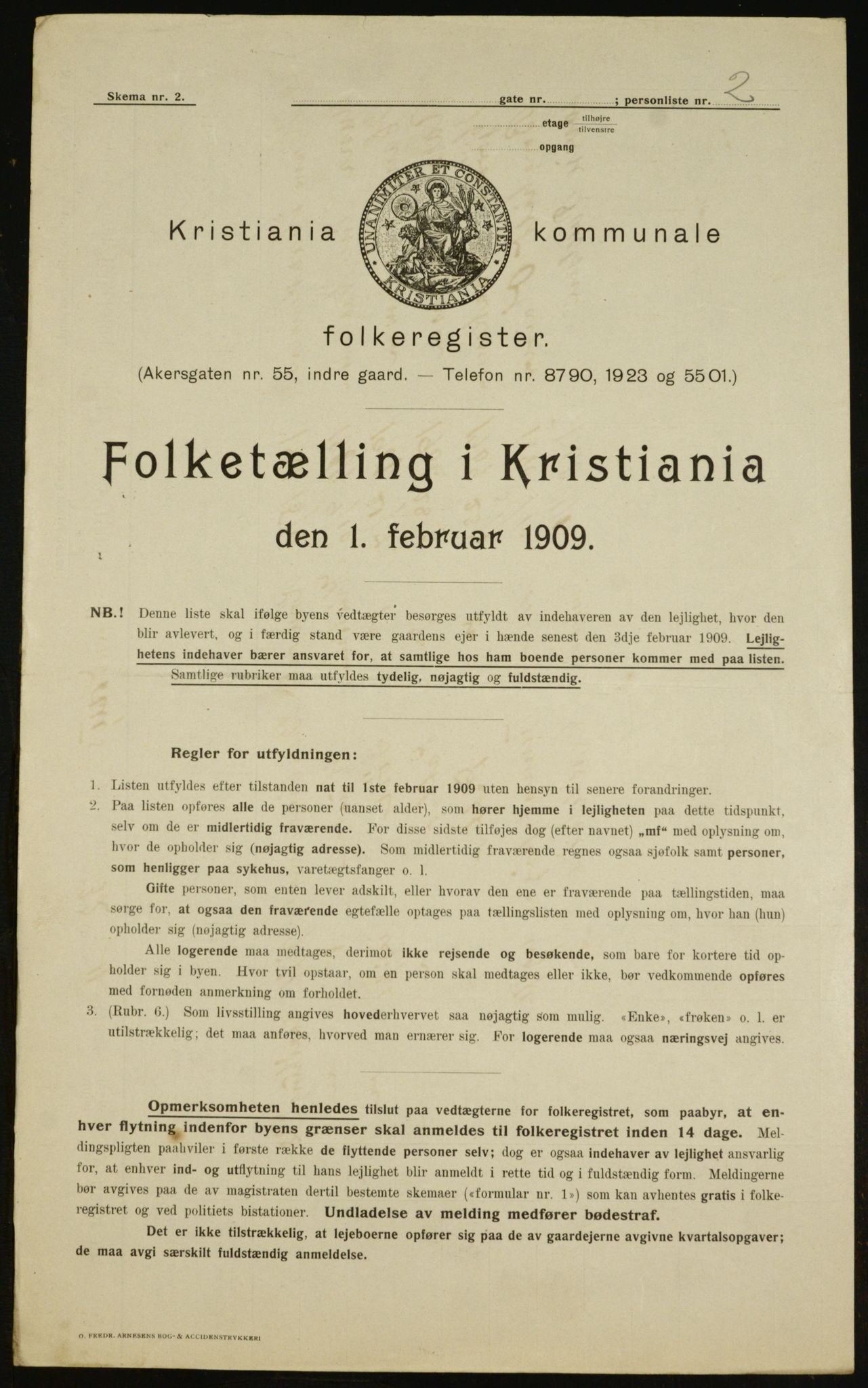 OBA, Kommunal folketelling 1.2.1909 for Kristiania kjøpstad, 1909, s. 78567