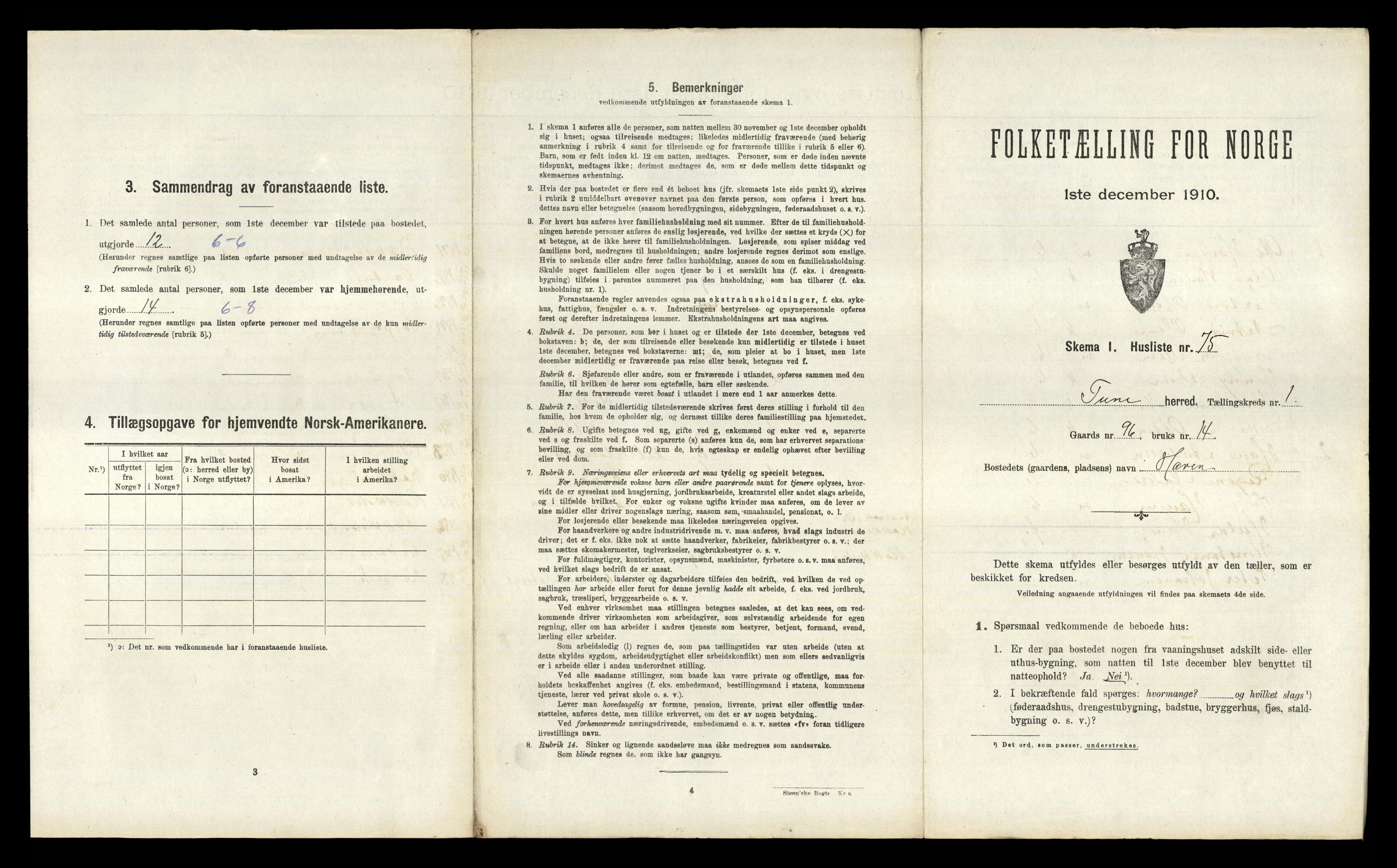 RA, Folketelling 1910 for 0130 Tune herred, 1910, s. 230