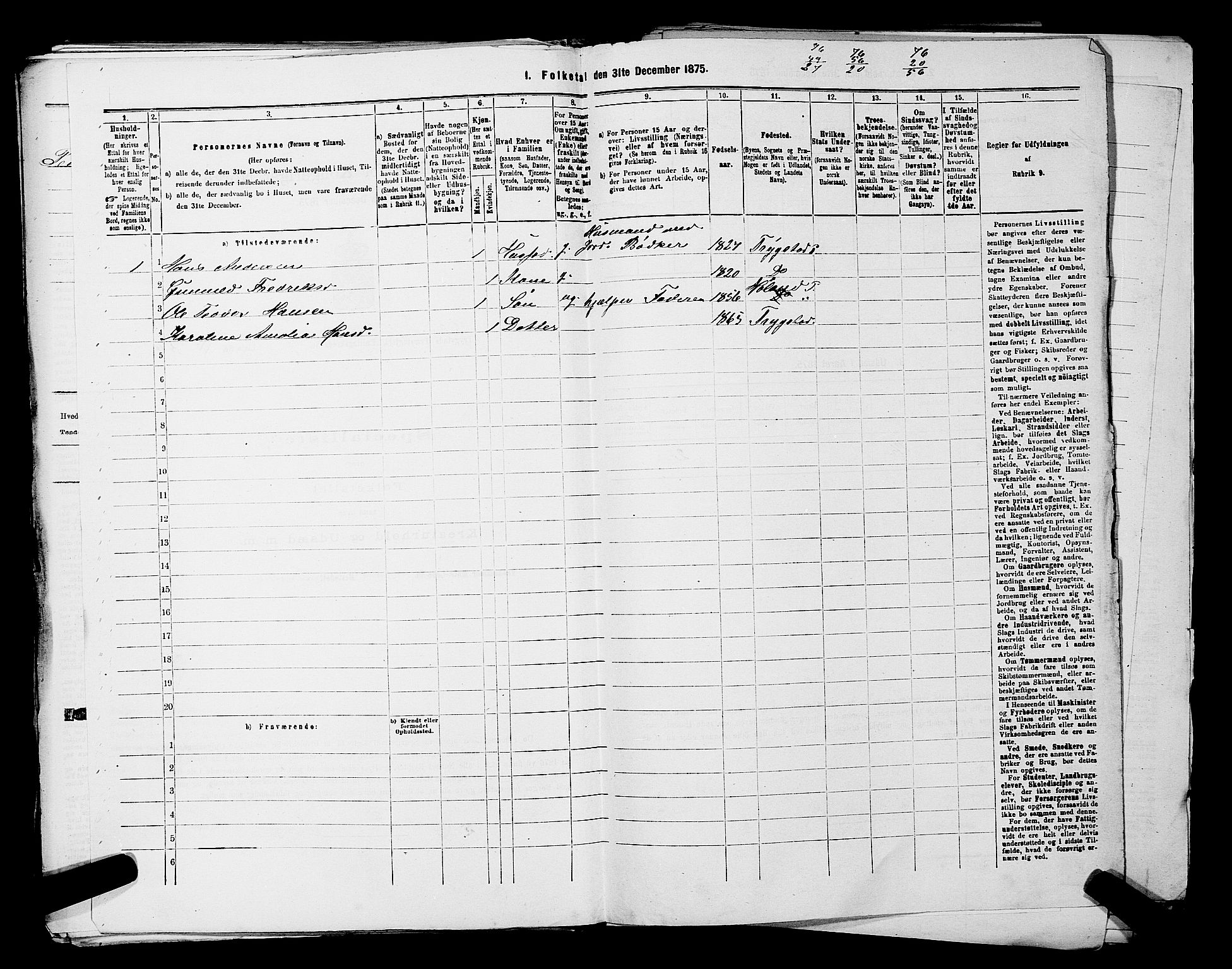 RA, Folketelling 1875 for 0122P Trøgstad prestegjeld, 1875, s. 849