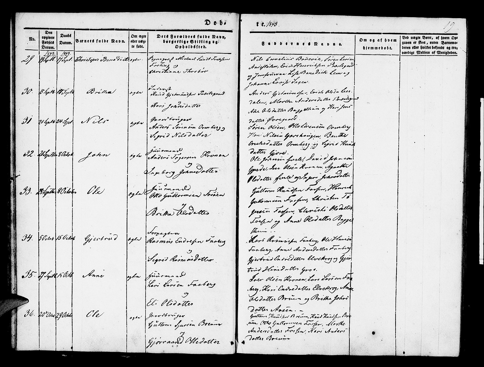 Jostedal sokneprestembete, AV/SAB-A-80601/H/Haa/Haaa/L0004: Ministerialbok nr. A 4, 1837-1848, s. 19