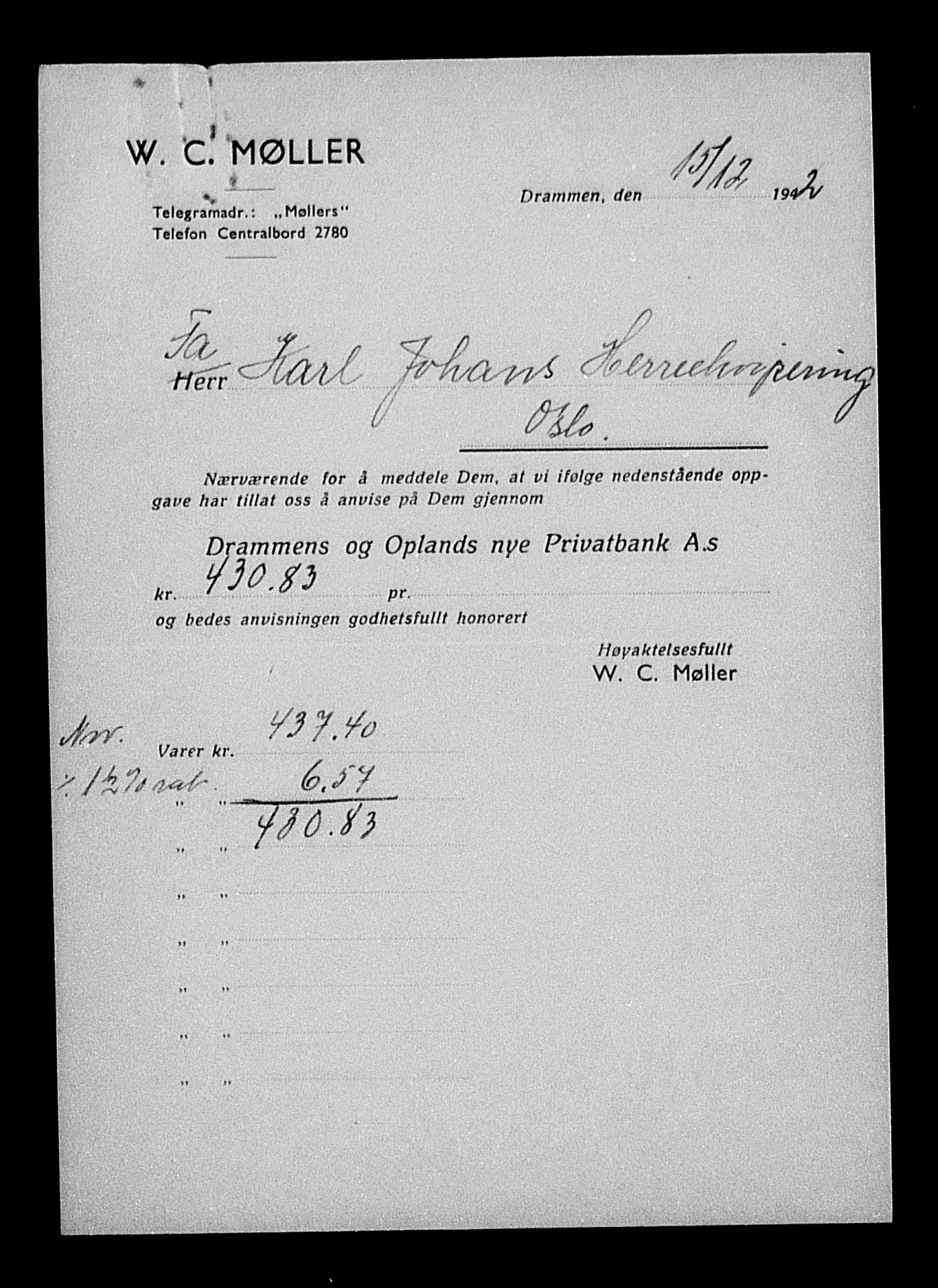 Justisdepartementet, Tilbakeføringskontoret for inndratte formuer, AV/RA-S-1564/H/Hc/Hcc/L0949: --, 1945-1947, s. 191