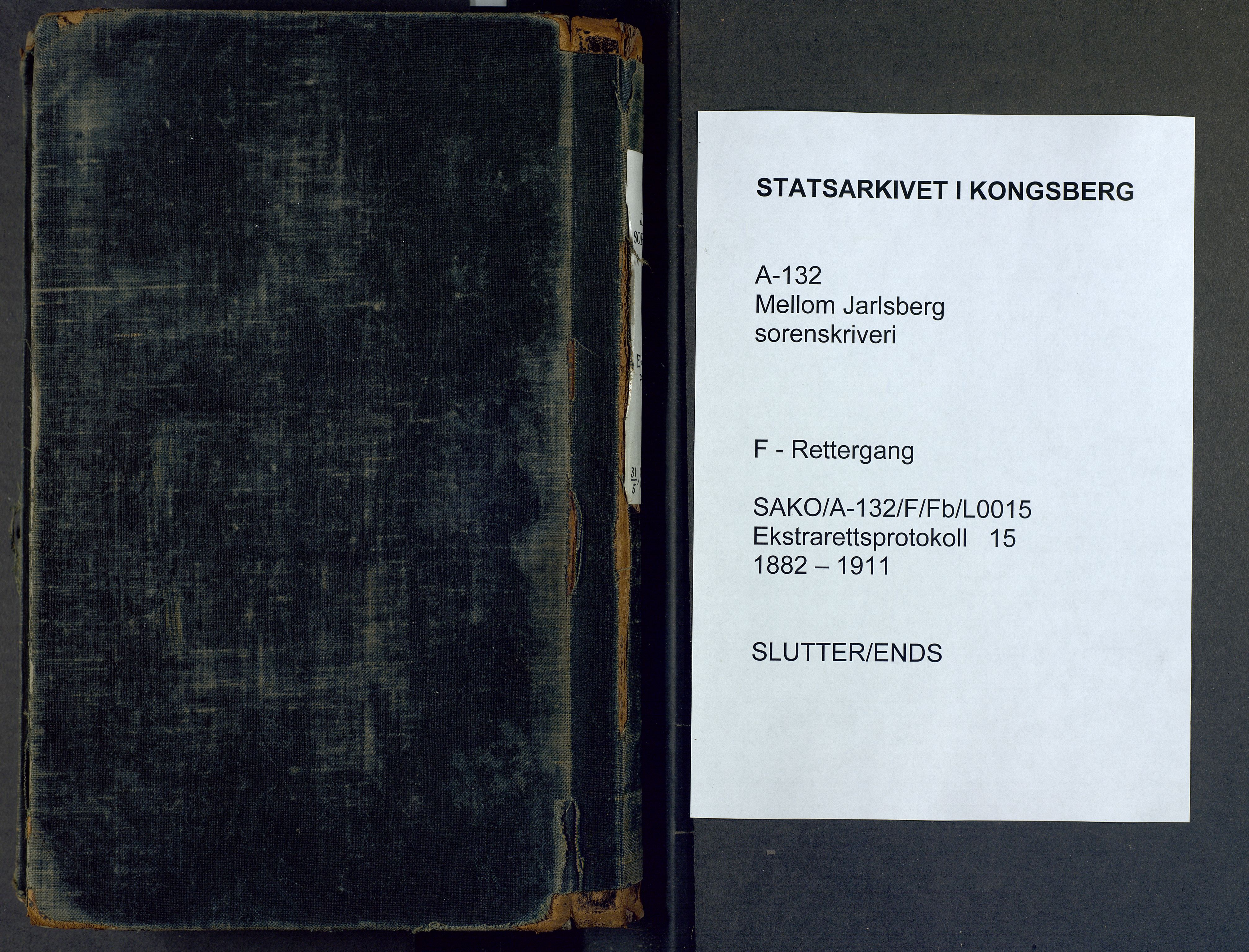 Mellom Jarlsberg sorenskriveri, SAKO/A-132/F/Fb/L0015: Ekstrarettsprotokoll, 1882-1911