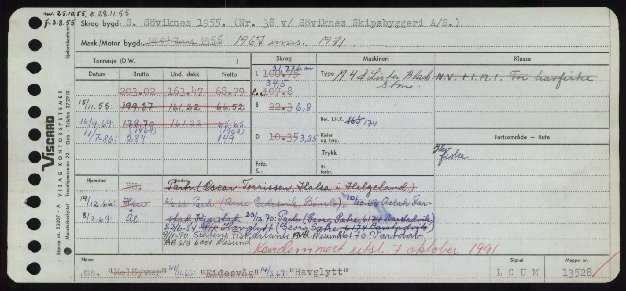 Sjøfartsdirektoratet med forløpere, Skipsmålingen, RA/S-1627/H/Hd/L0014: Fartøy, H-Havl, s. 557