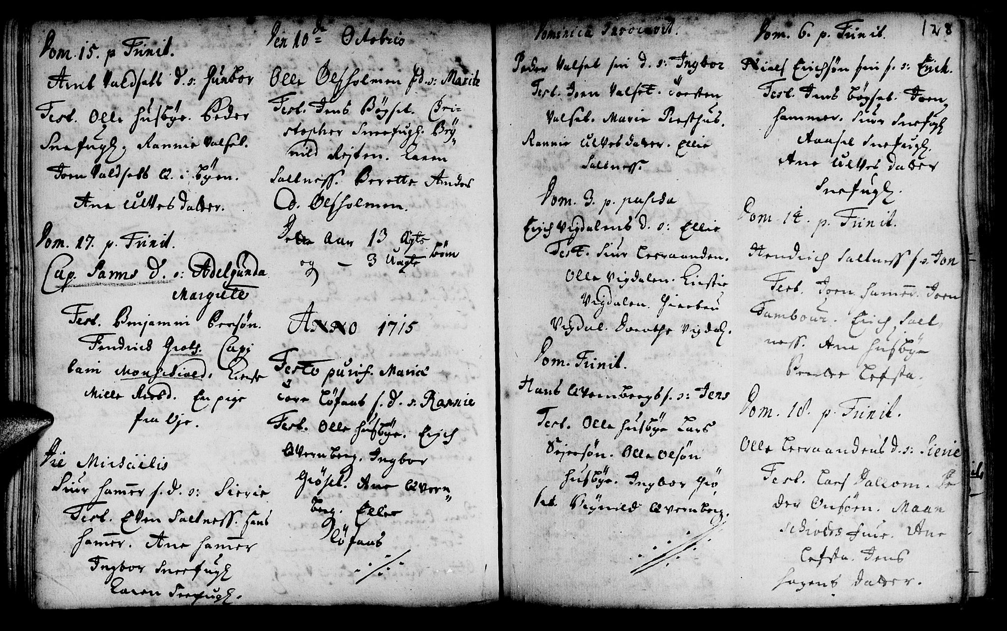 Ministerialprotokoller, klokkerbøker og fødselsregistre - Sør-Trøndelag, AV/SAT-A-1456/666/L0783: Ministerialbok nr. 666A01, 1702-1753, s. 128