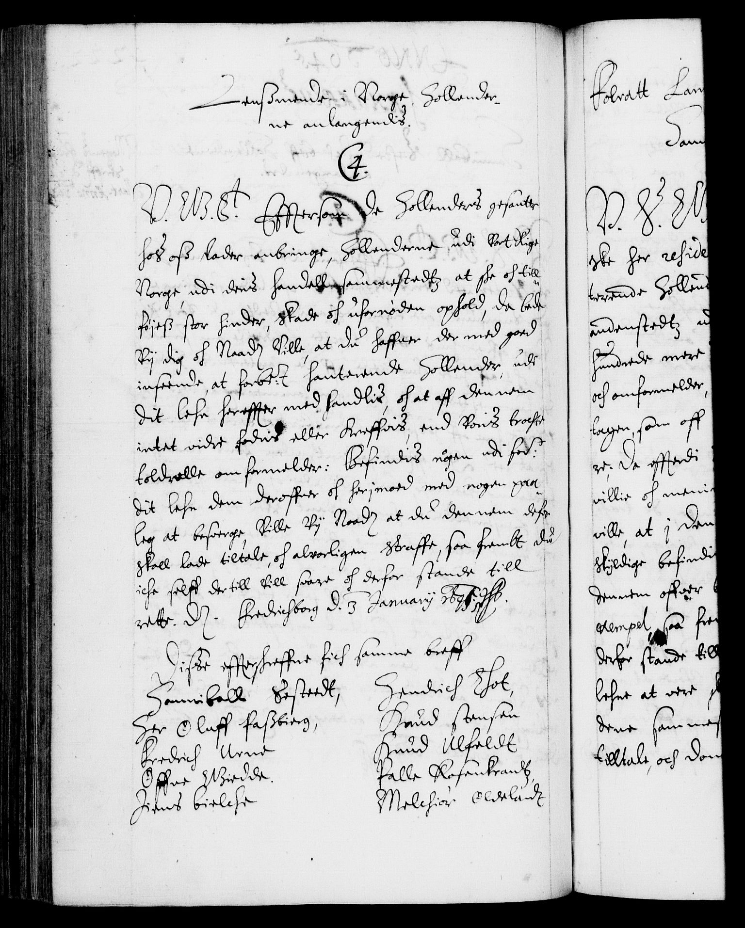 Danske Kanselli 1572-1799, AV/RA-EA-3023/F/Fc/Fca/Fcab/L0007: Norske tegnelser (mikrofilm), 1640-1648, s. 222b