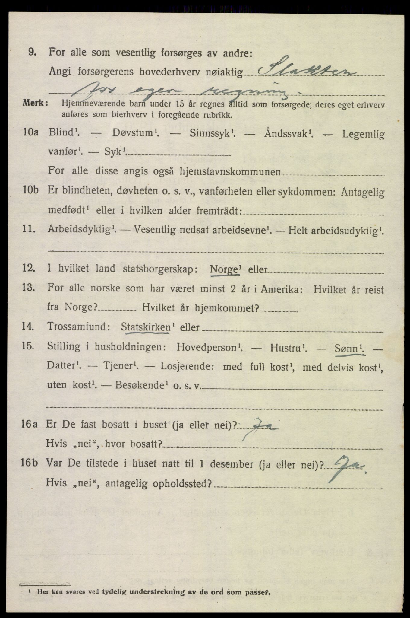 SAK, Folketelling 1920 for 1014 Vennesla herred, 1920, s. 1901