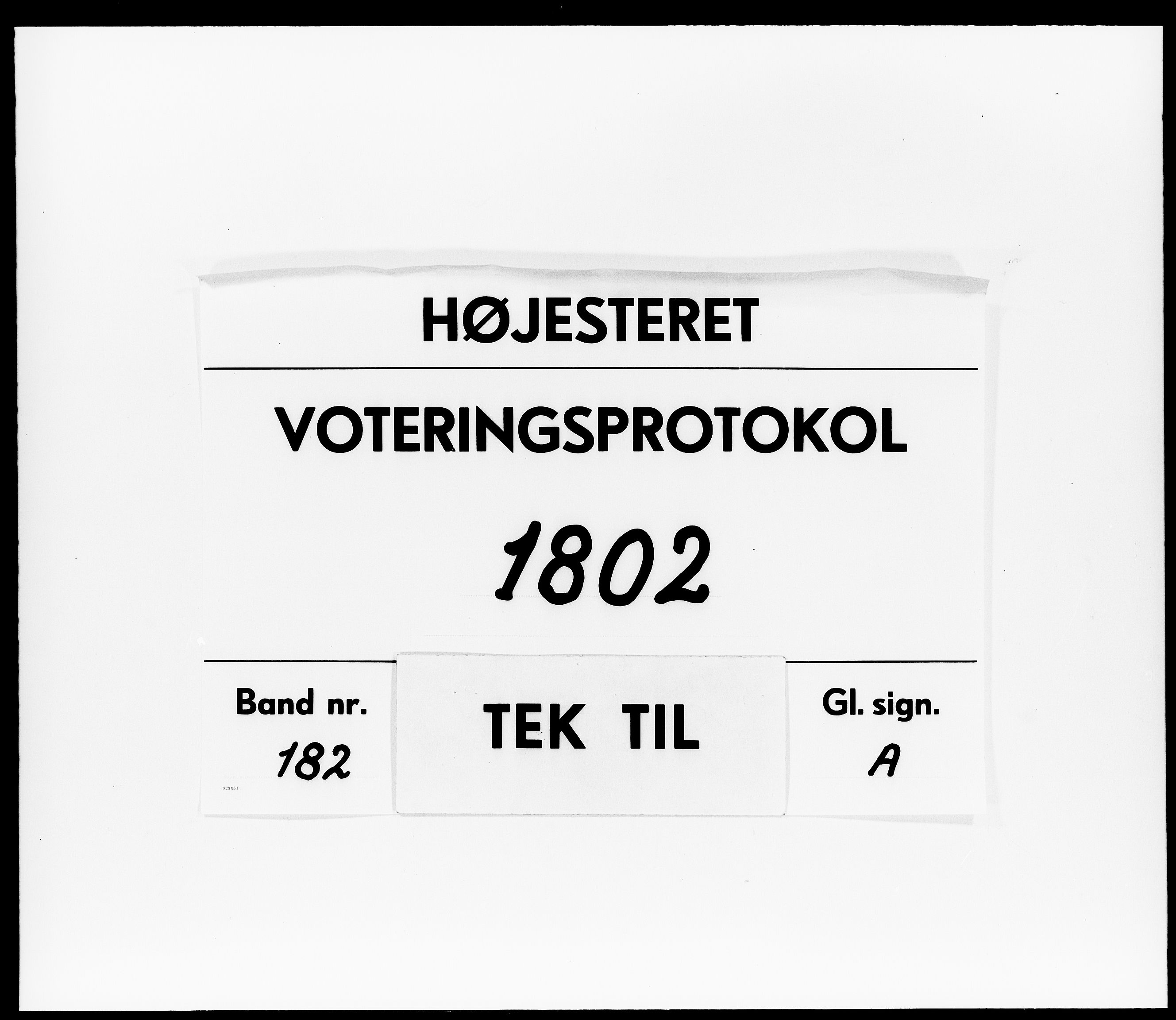 Højesteret, DRA/A-0009, 1802