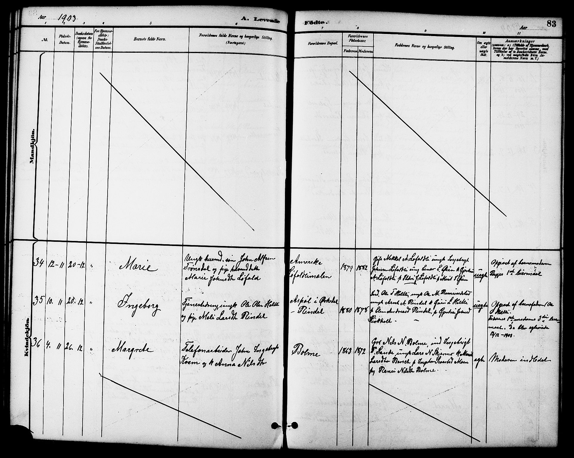 Ministerialprotokoller, klokkerbøker og fødselsregistre - Møre og Romsdal, AV/SAT-A-1454/598/L1078: Klokkerbok nr. 598C03, 1892-1909, s. 83