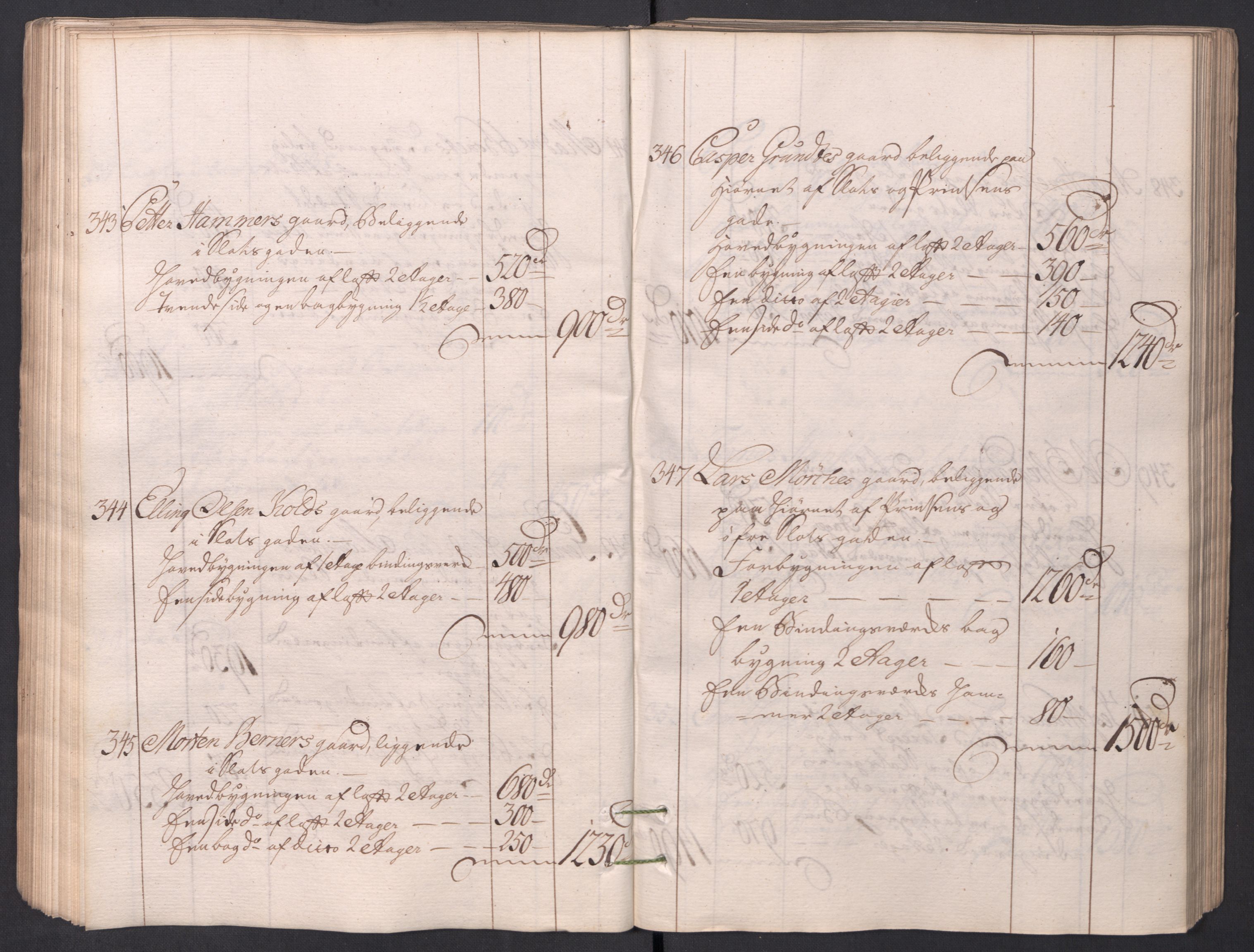 Kristiania stiftamt, AV/SAO-A-10386/I/Ia/L0001/0002: Branntakster / Christiania, 1766-1767