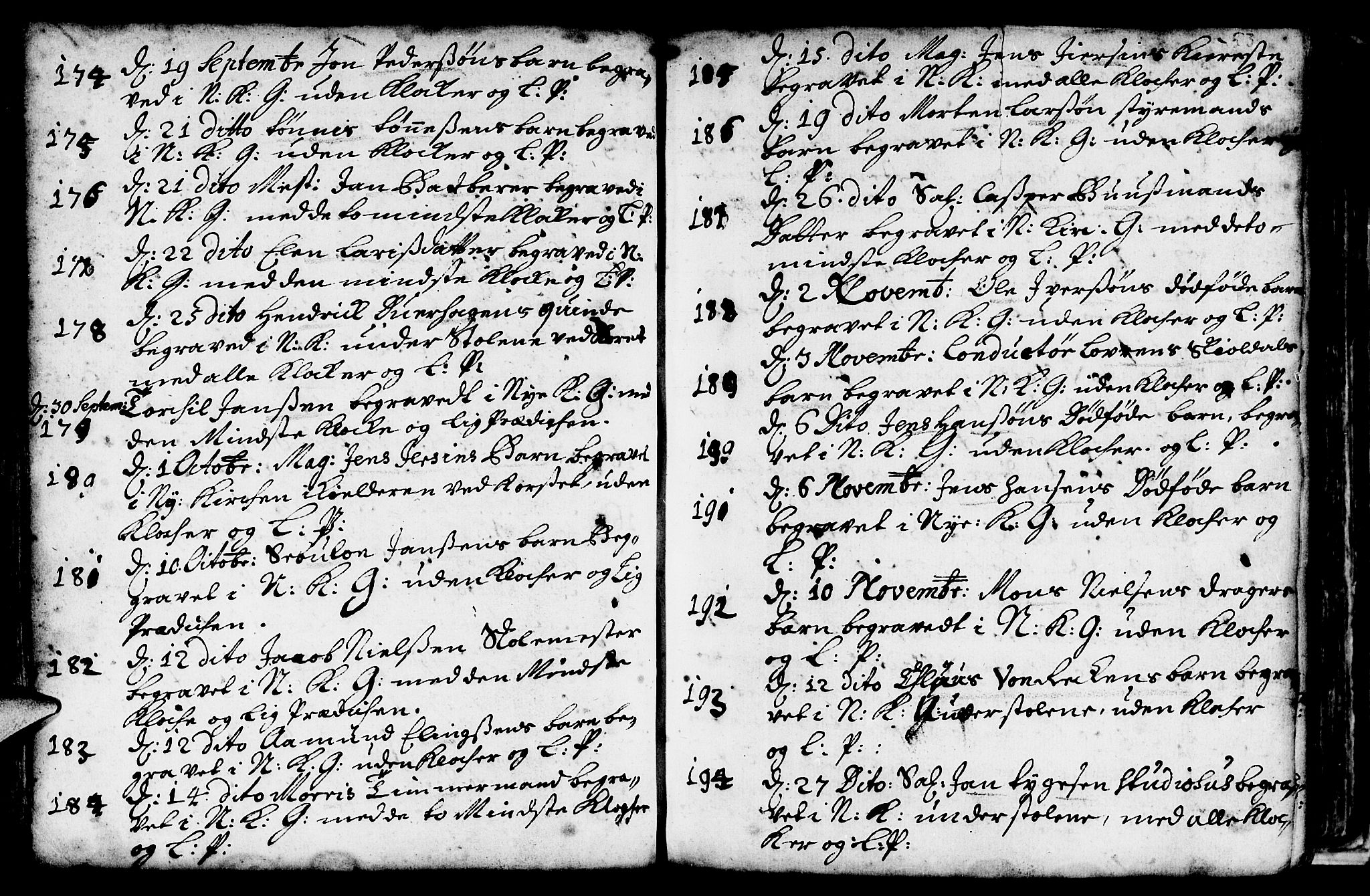 Nykirken Sokneprestembete, AV/SAB-A-77101/H/Haa/L0009: Ministerialbok nr. A 9, 1689-1759, s. 53