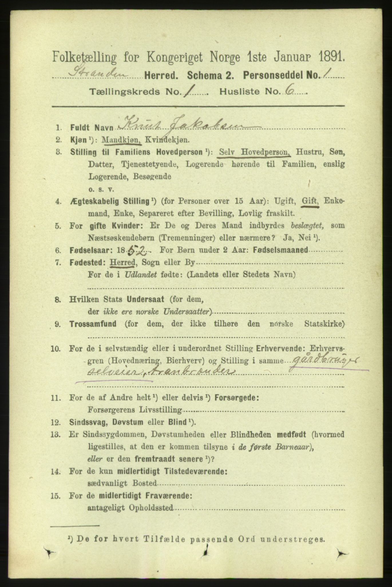 RA, Folketelling 1891 for 1525 Stranda herred, 1891, s. 97