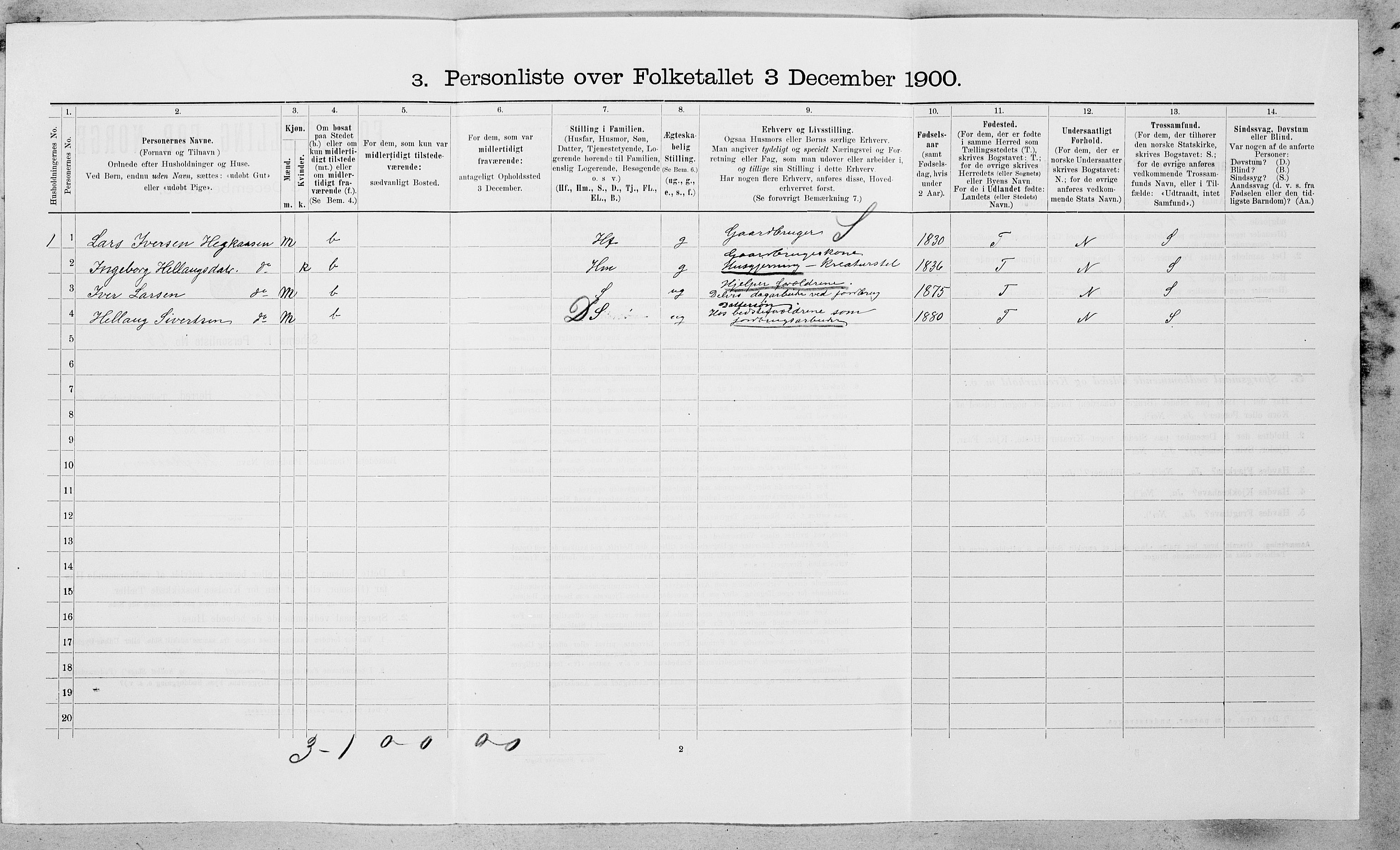 SAT, Folketelling 1900 for 1634 Oppdal herred, 1900, s. 229