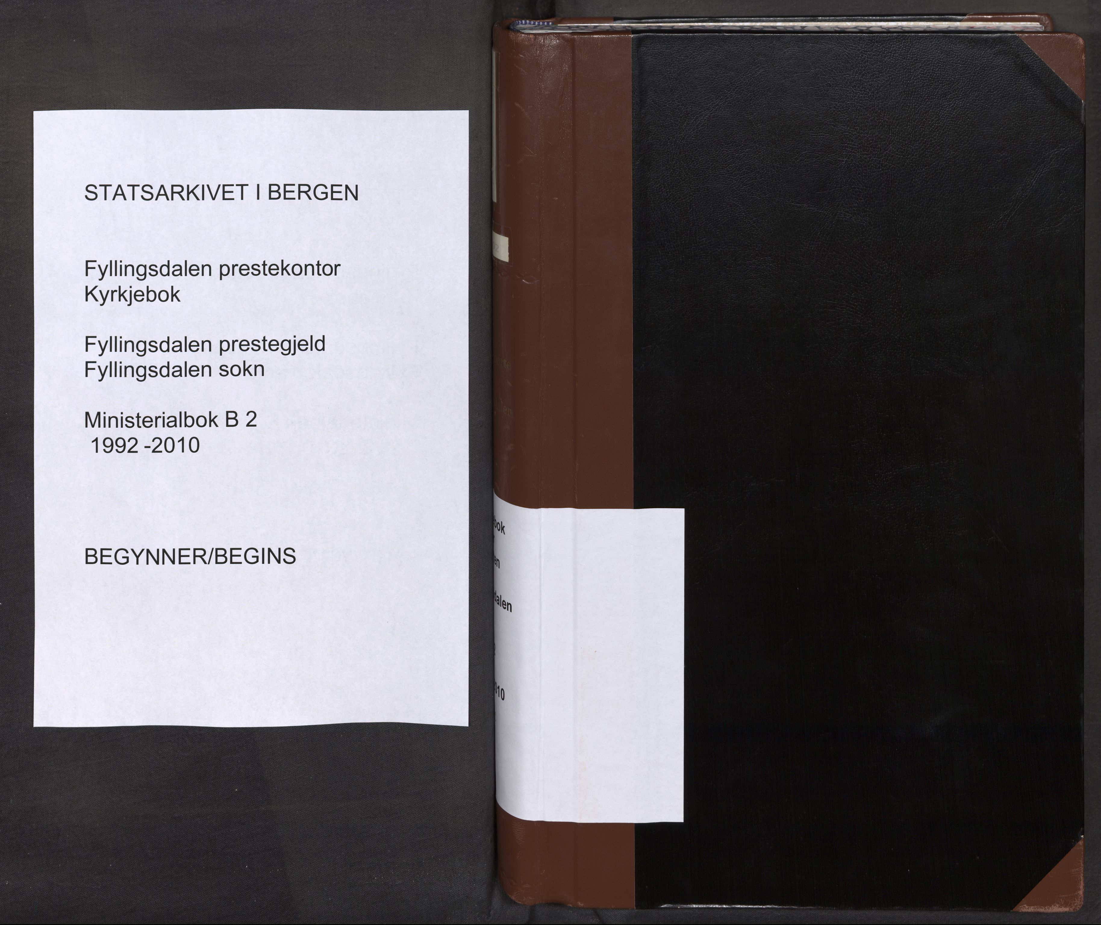 Fyllingsdalen sokneprestembete, SAB/A-99927: Ministerialbok nr. B 2, 1992-2010
